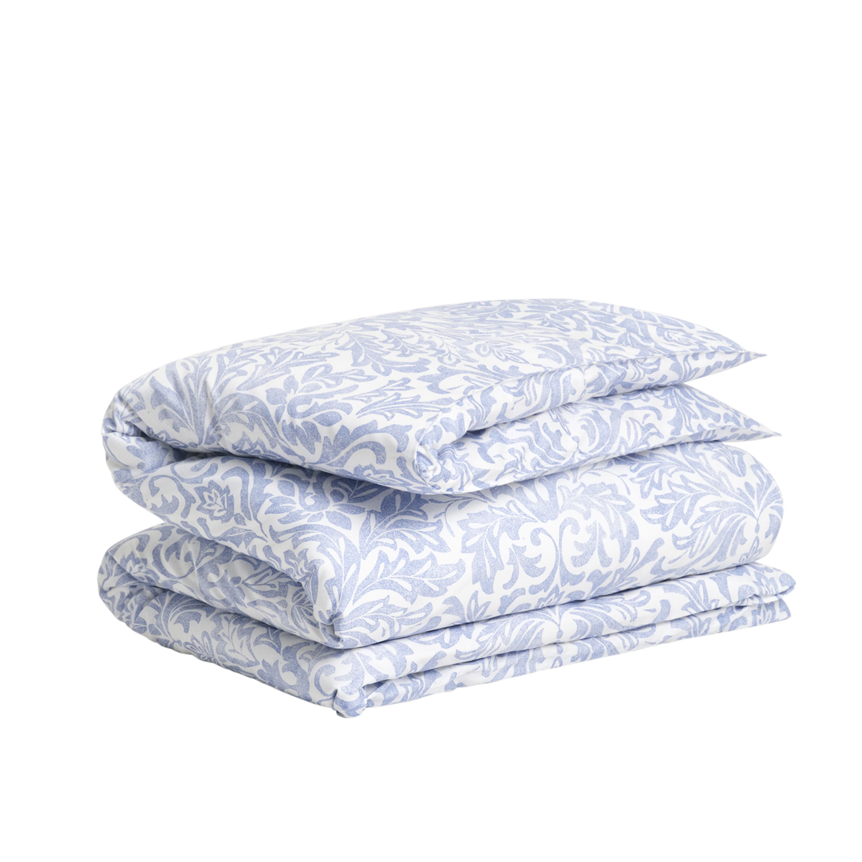 Leaf Medallion Print Pussilakana Faded Denim 150x210