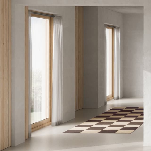 Square Käytävämatto Musta/Luonnonväri 80x240