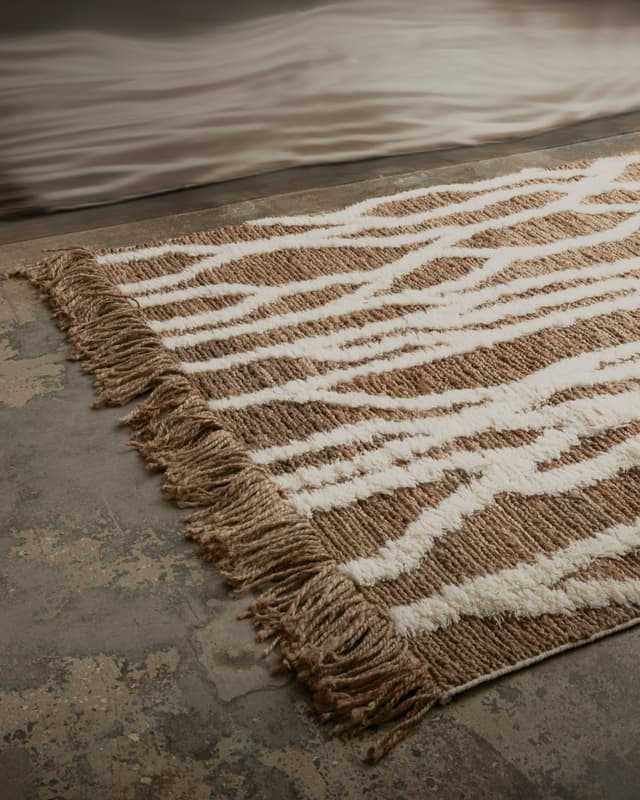 Wahl Jute/Villamatto Ruskea/Valkoinen 200x300