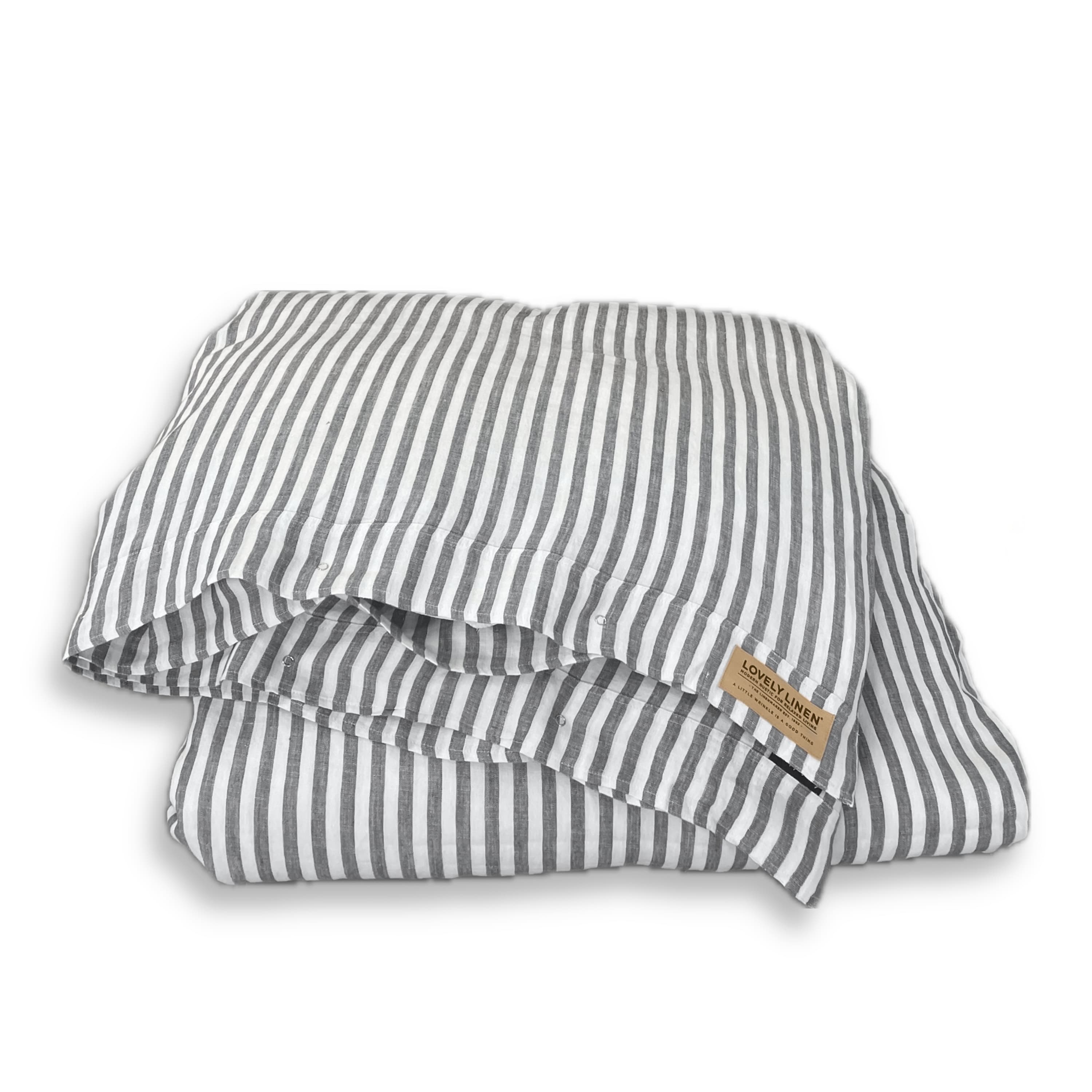 Misty pussilakana pellava edge dark grey single
