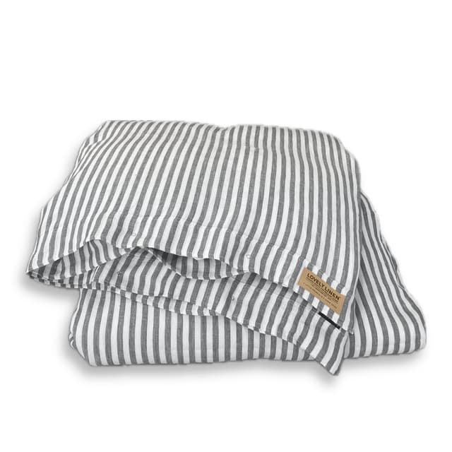 Misty pussilakana pellava edge dark grey single