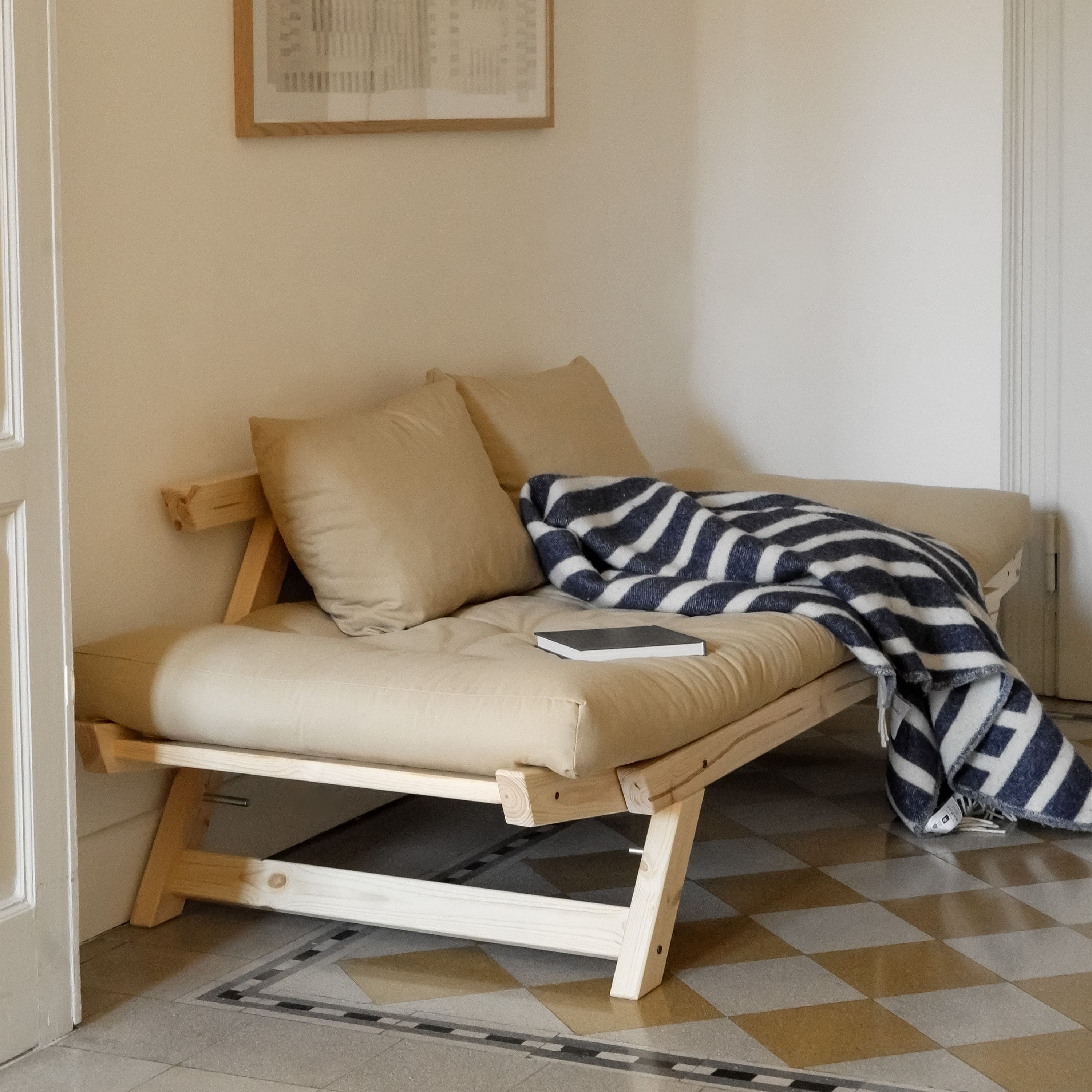 Bebop Sohvasänky Luonnollinen/Beige 174 cm