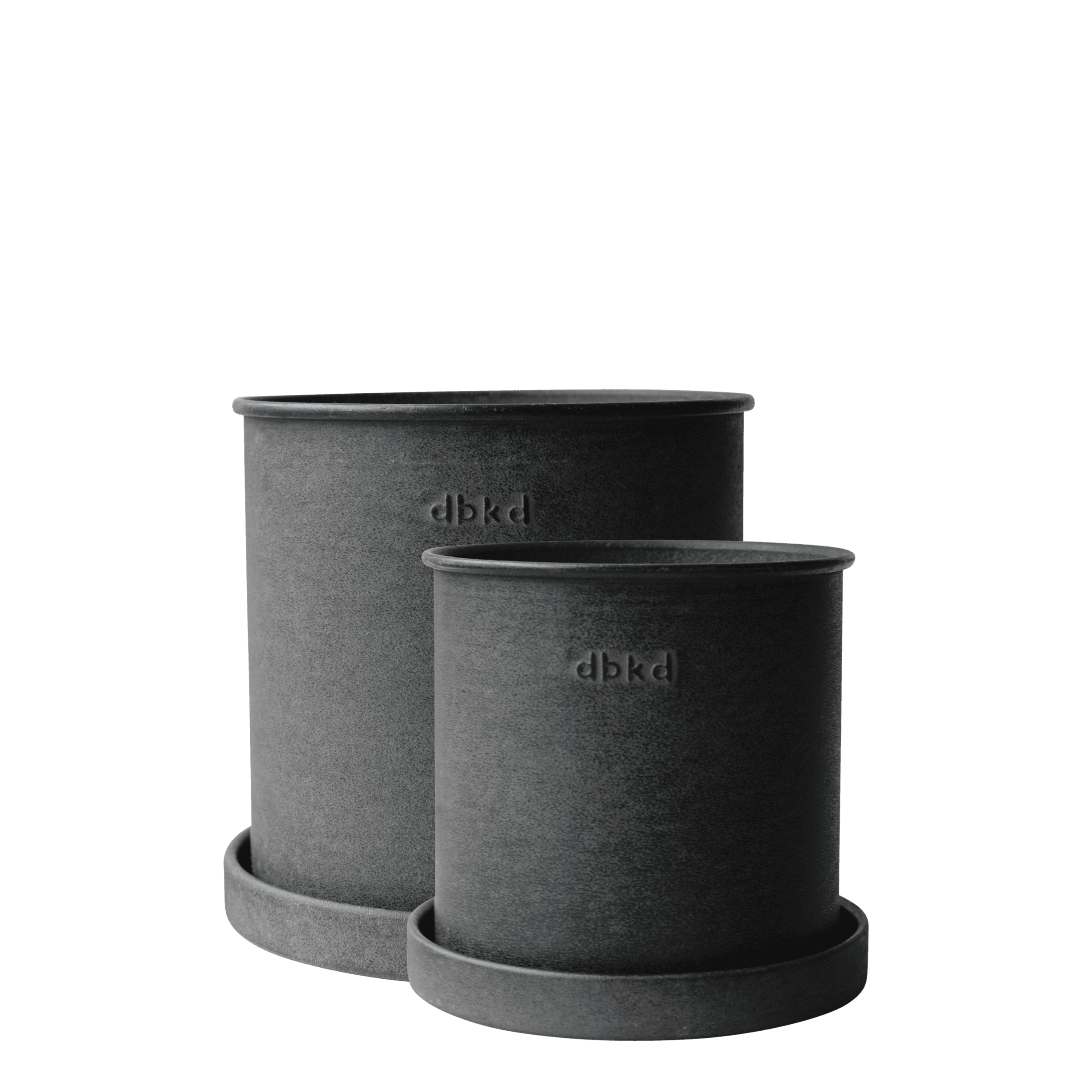 Plant Pot Black Small 2-pakkaus