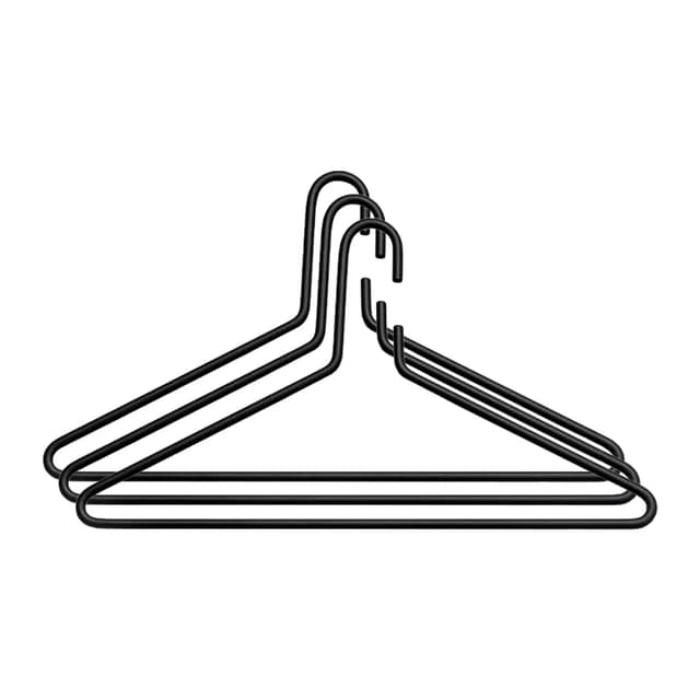Triangel Vaateripustin Musta 3-pack