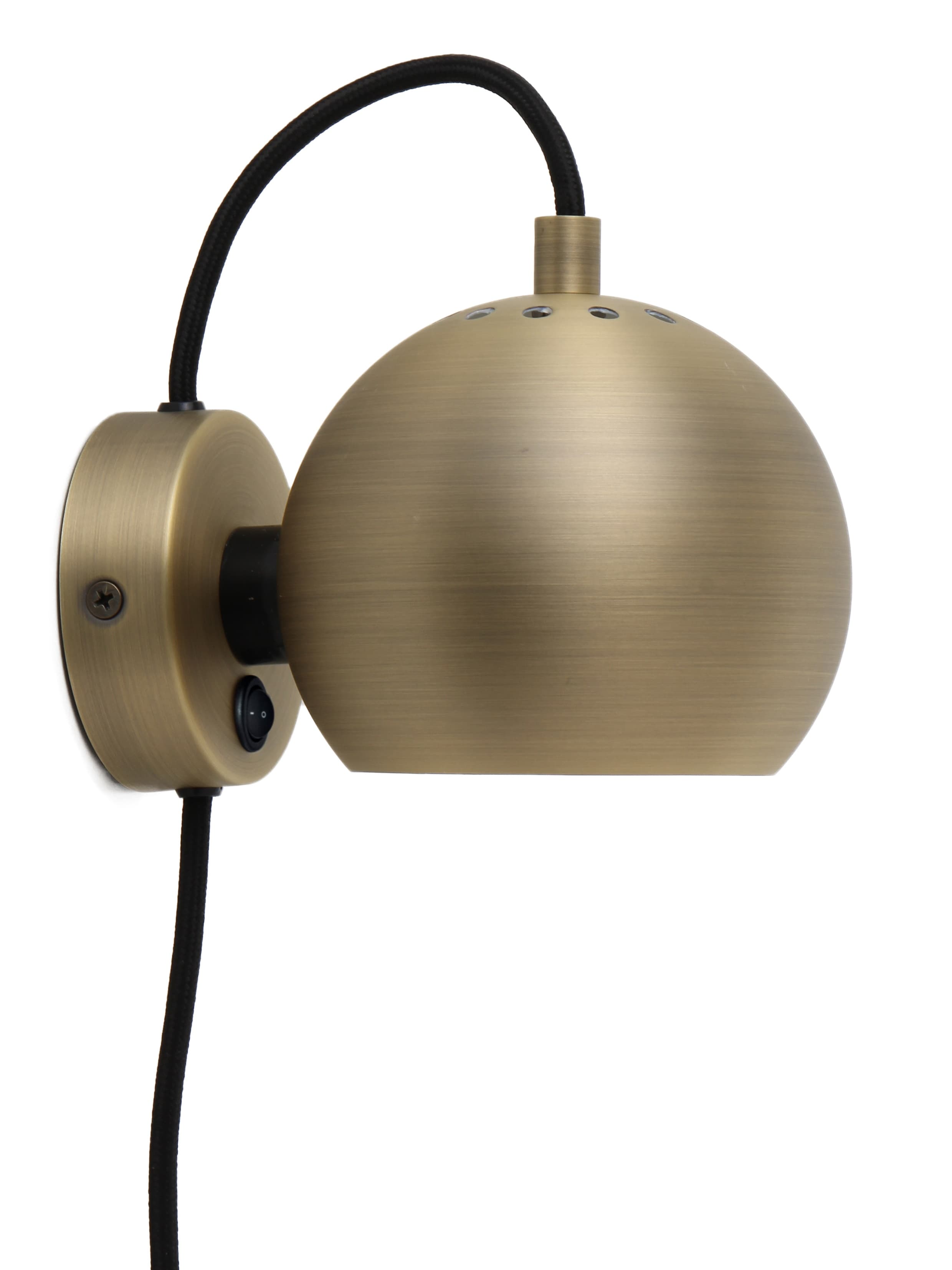 Ball Vintage-seinävalaisin Matt Antique Brass halkaisija 12 cm