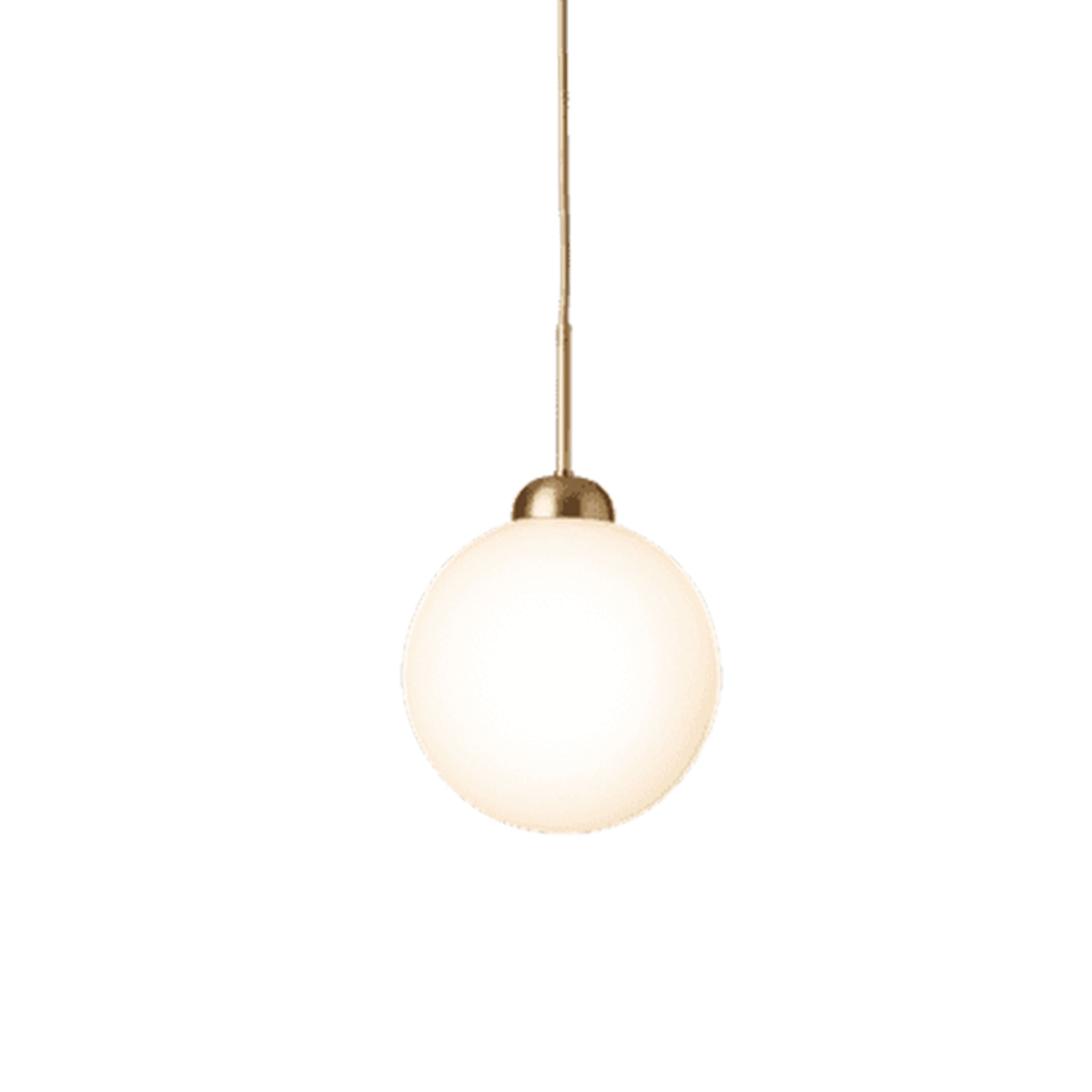 Apiales 1 kattovalaisin Brushed Brass/Opal Large