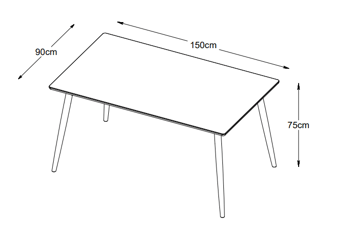 Sofia Ruokapöytä Natural Oak 150cm