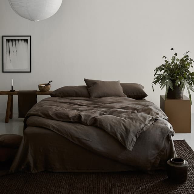 Tyynyliina pellava taupe 60x90
