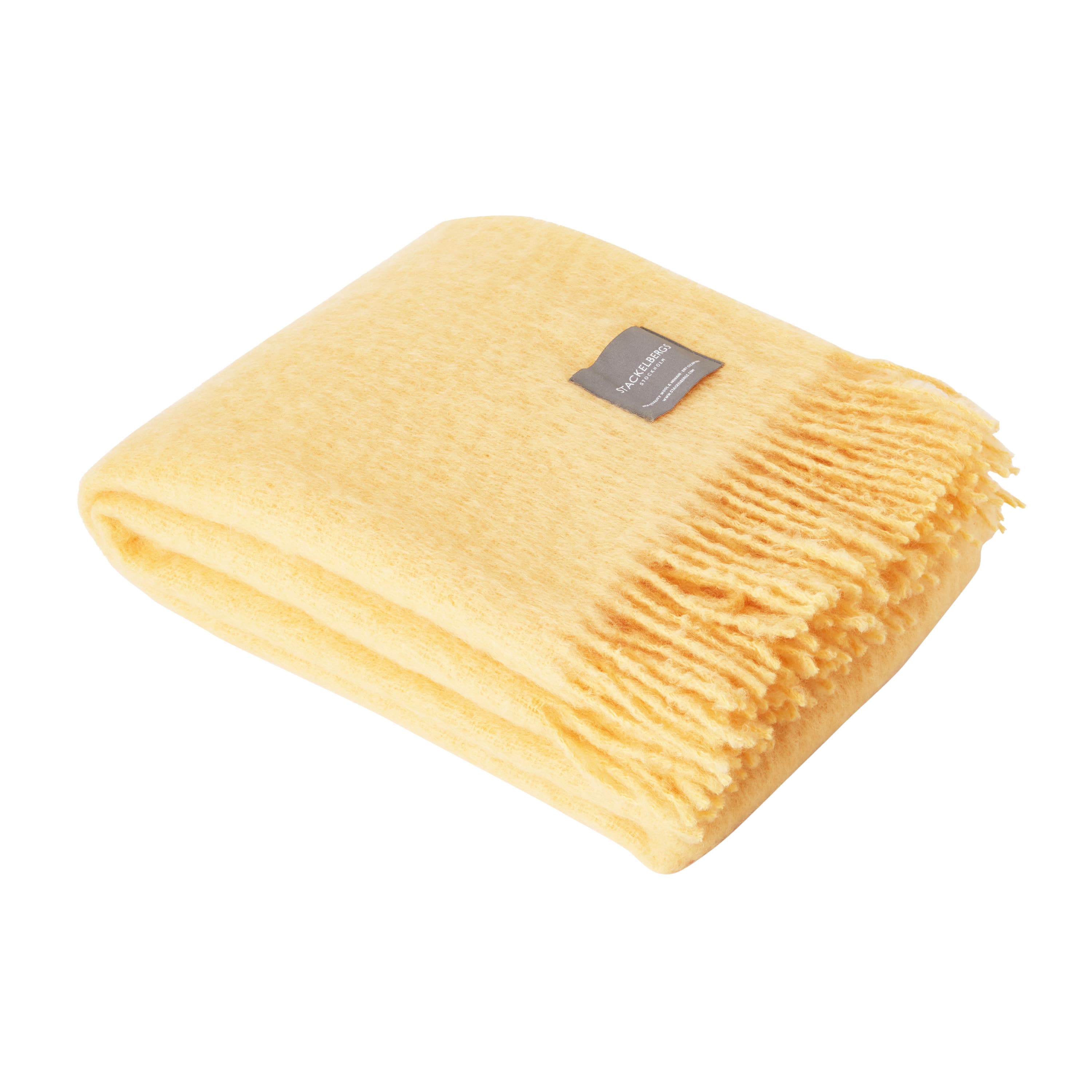 Mohair torkkupeitto golden yellow