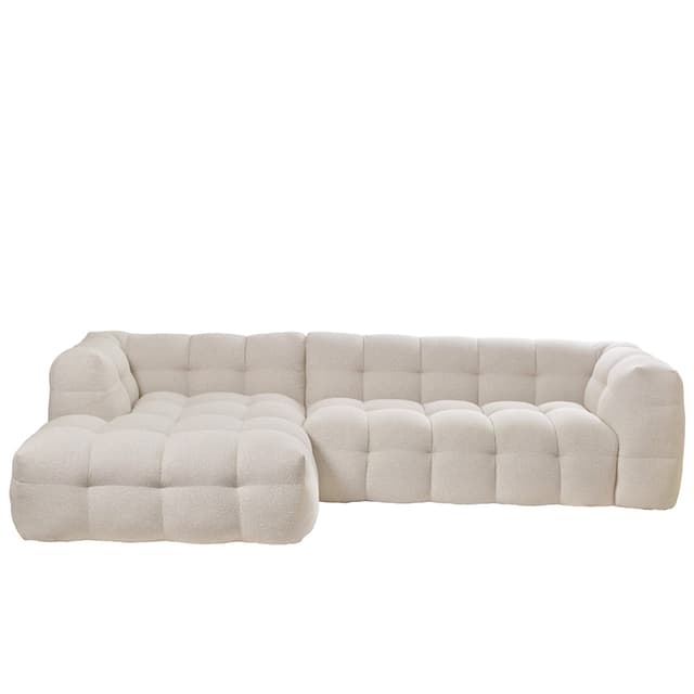 Billie Divaanisohva Vasen Beige Bouclé