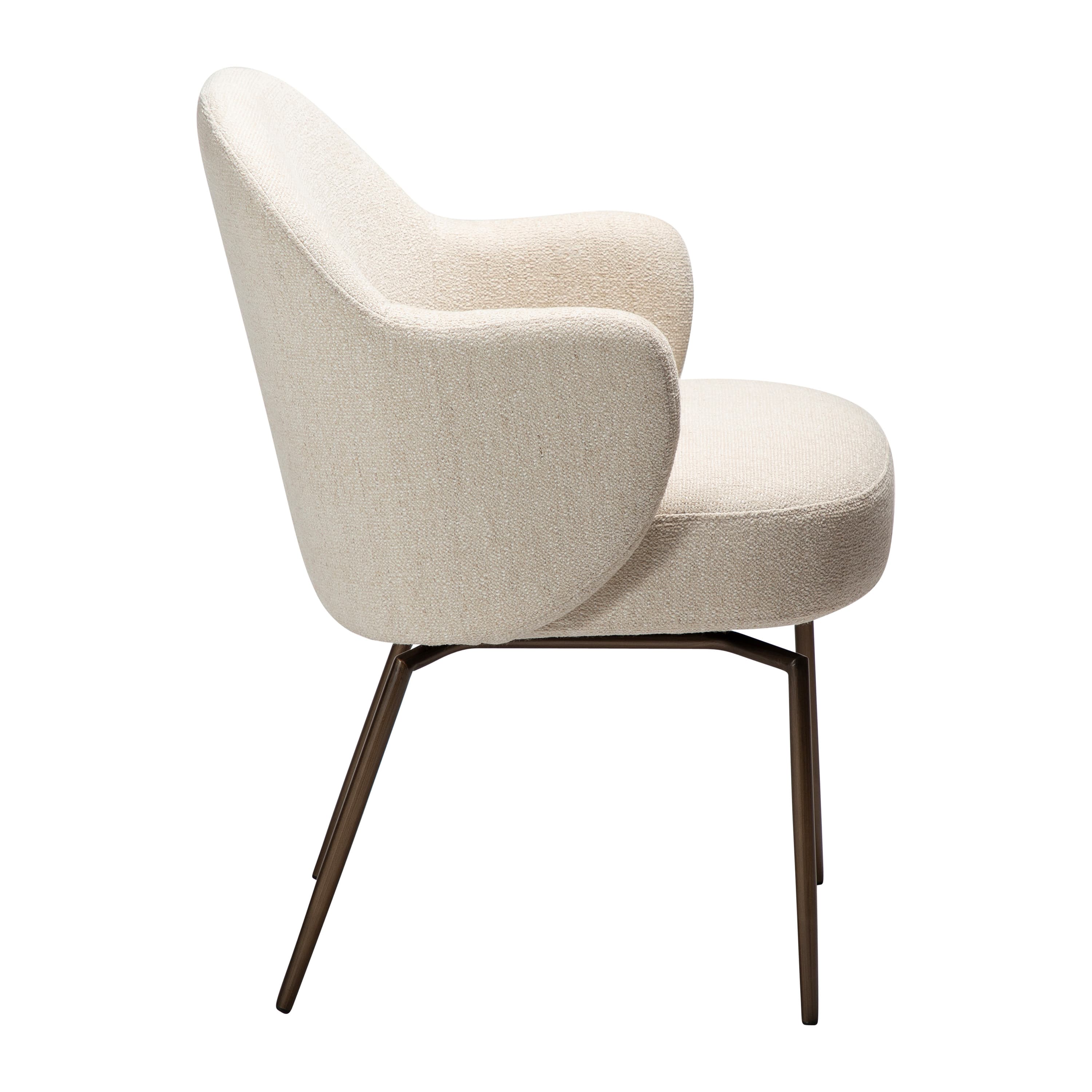 Bae Swivel Tuoli Simply Beige Bouclé/Antique Brass