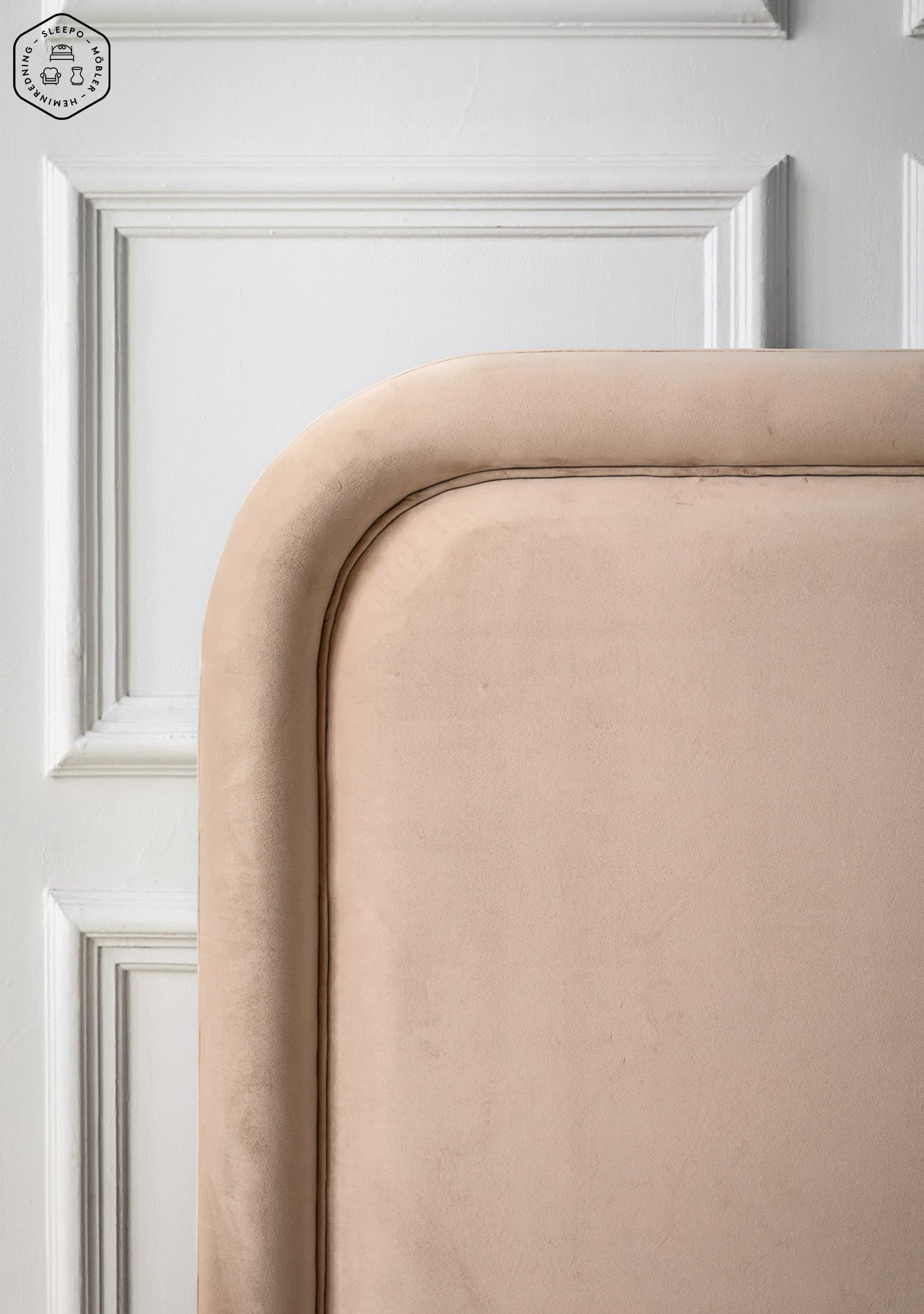 Celine sängynpääty sametti Beige 180 cm