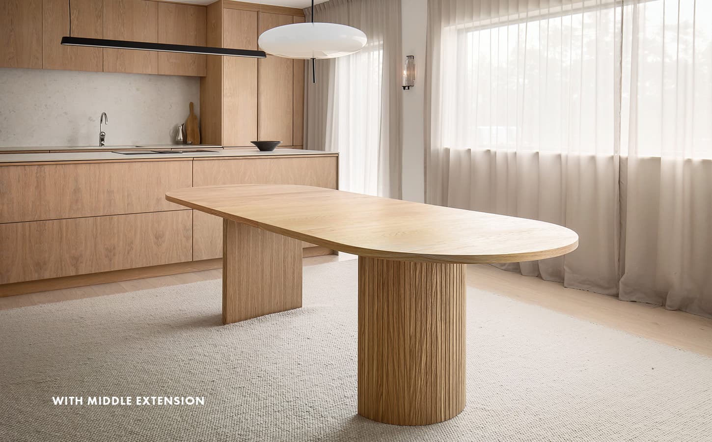 Bauer Ruokapöytä Öljytty Tammi 220+50