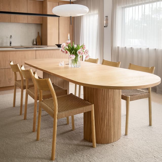 Bauer Ruokapöytä Öljytty Tammi 250+50