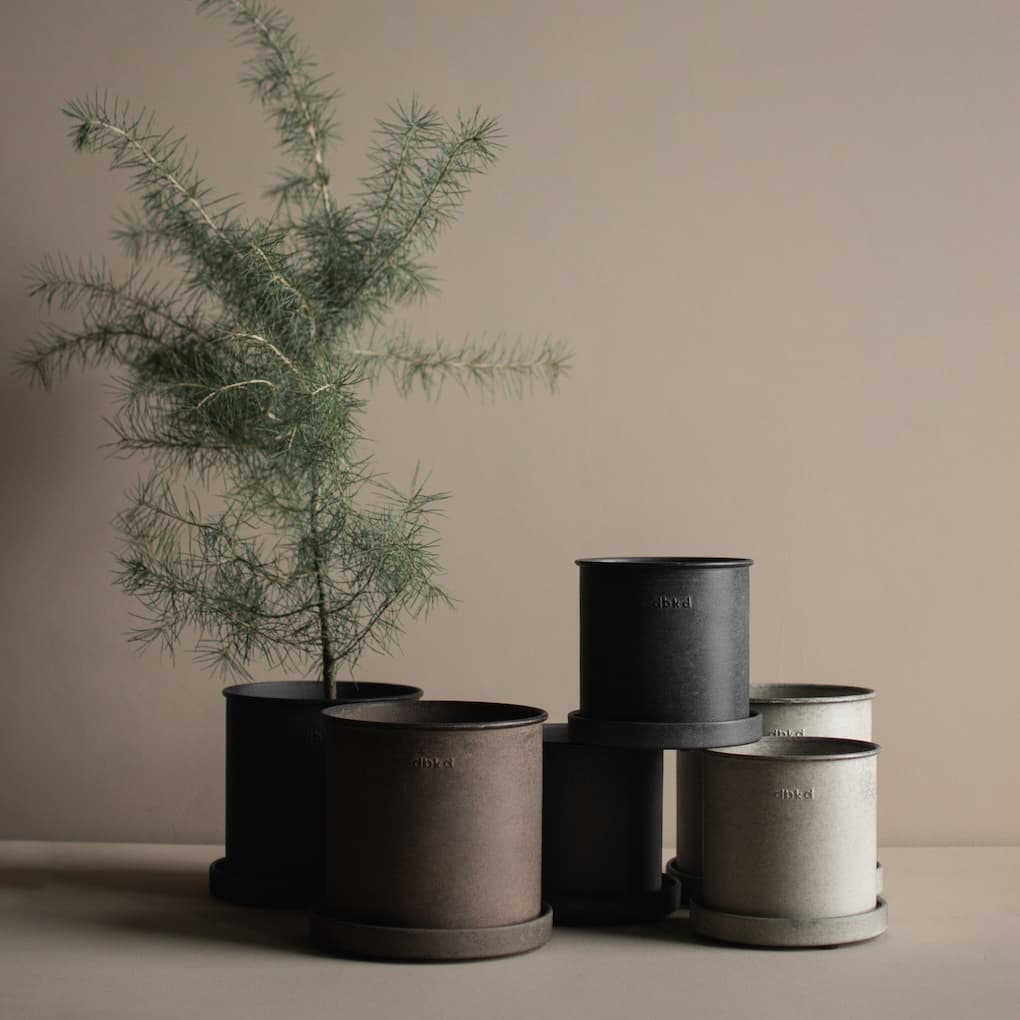 Plant Pot Brown Small 2-pakkaus