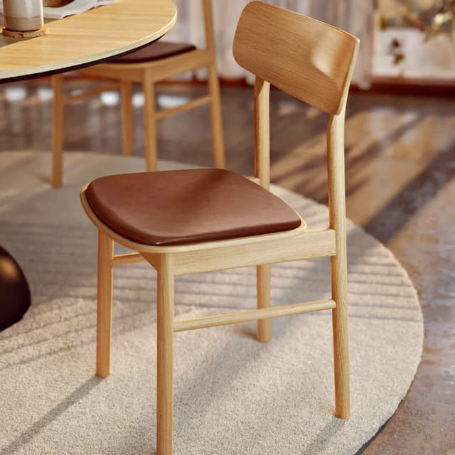 Soma ruokatuoli tammi/cognac leather