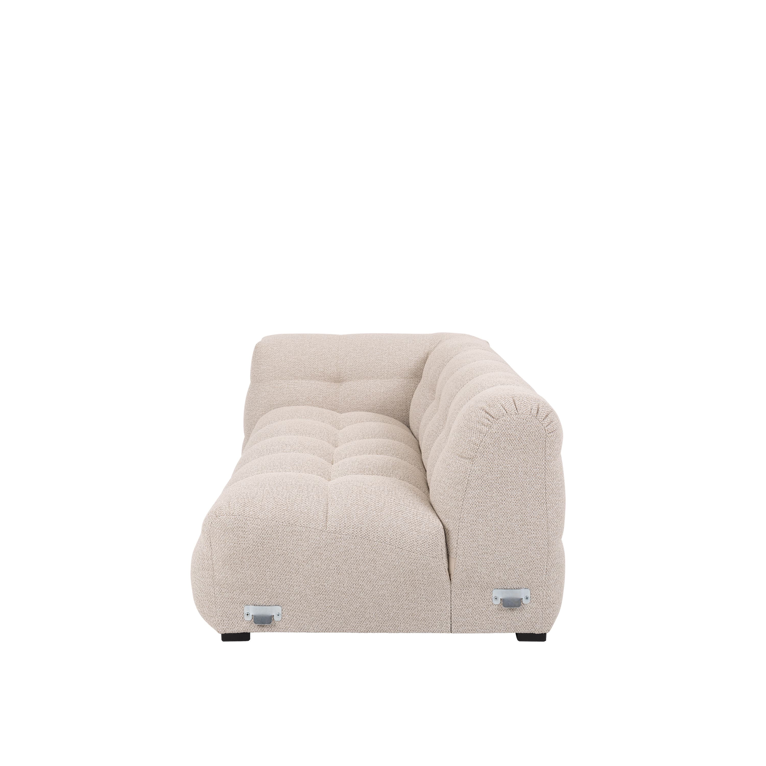 Billie 2-istuttava Sivumoduuli Vasen Käsinoja Beige Bouclé 174cm