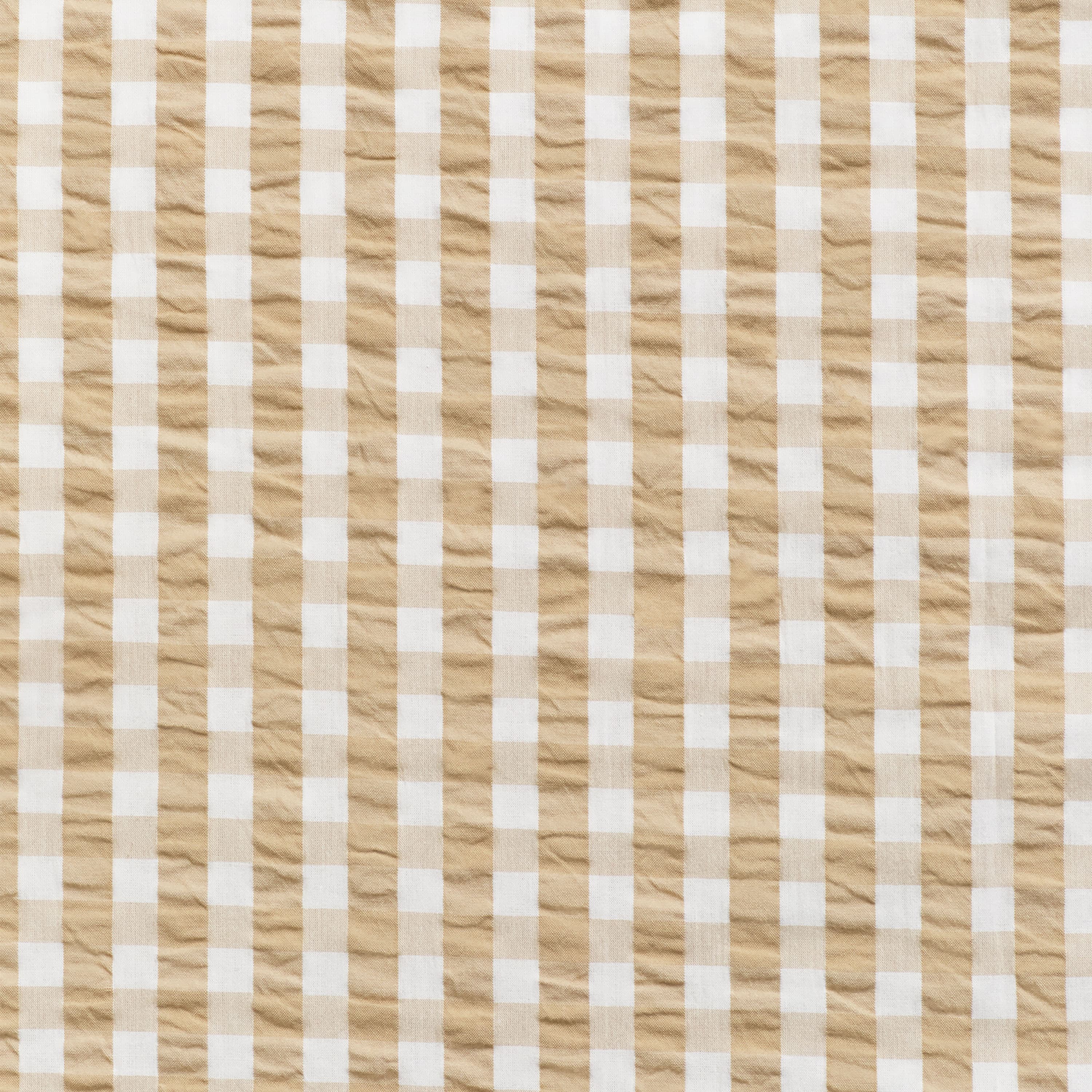 Check Seersucker Pussilakana Oat Beige 150x210