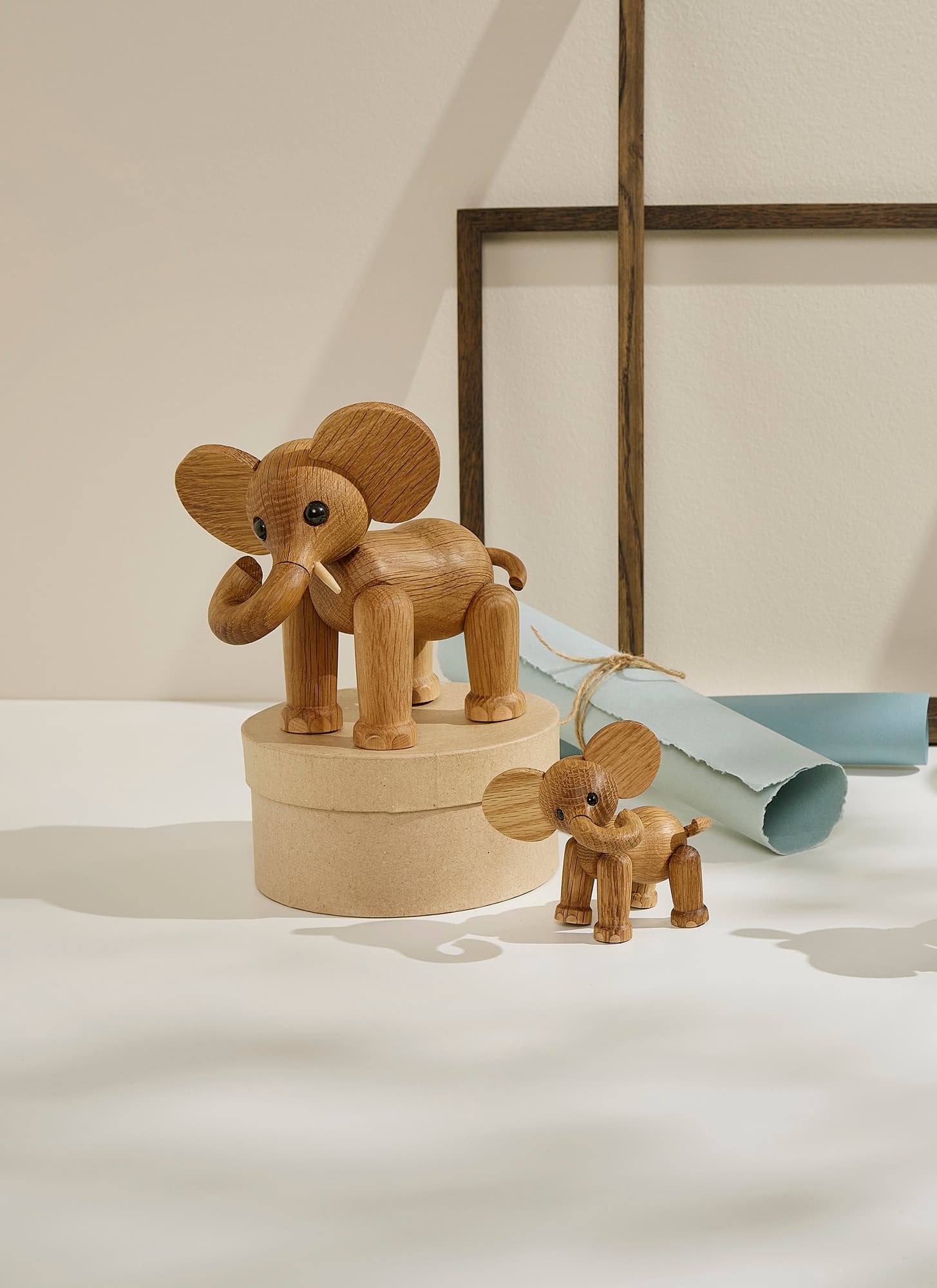 Ollie Elephant Koristelu Tammi/Vaahtera 15cm