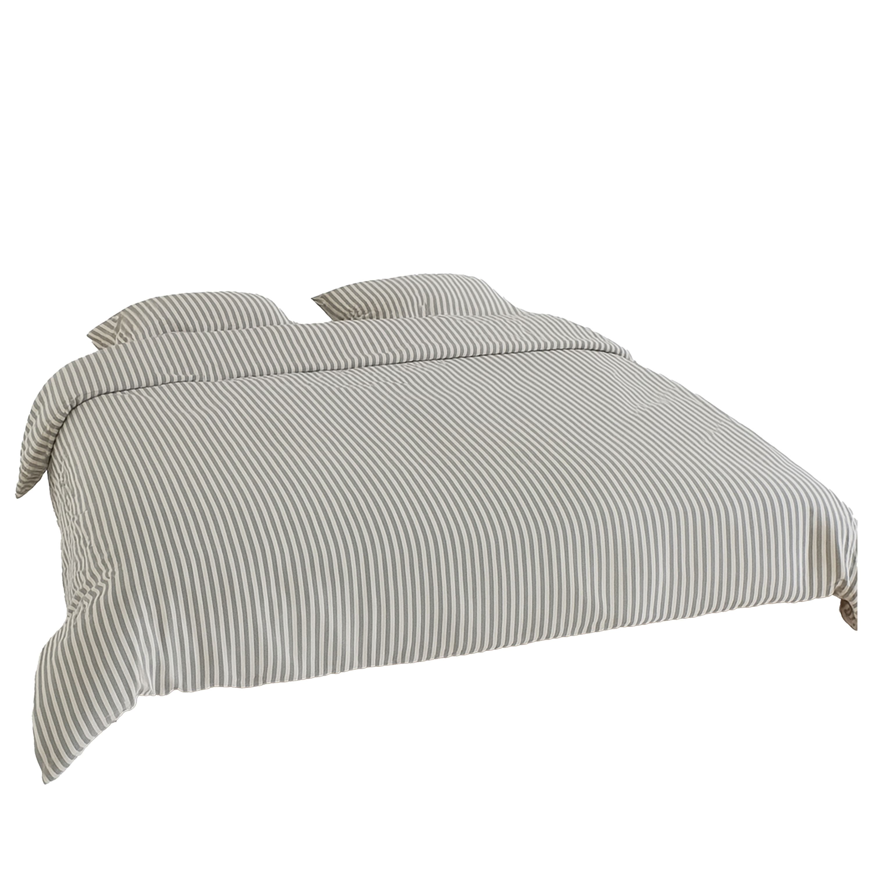 Bamboo Pussilakanasetti Grey Stripe 220x220/50x60