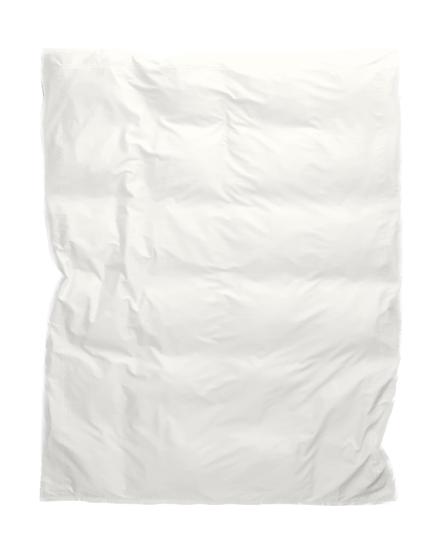 Sateen Stitch Pussilakana White Yksittäinen