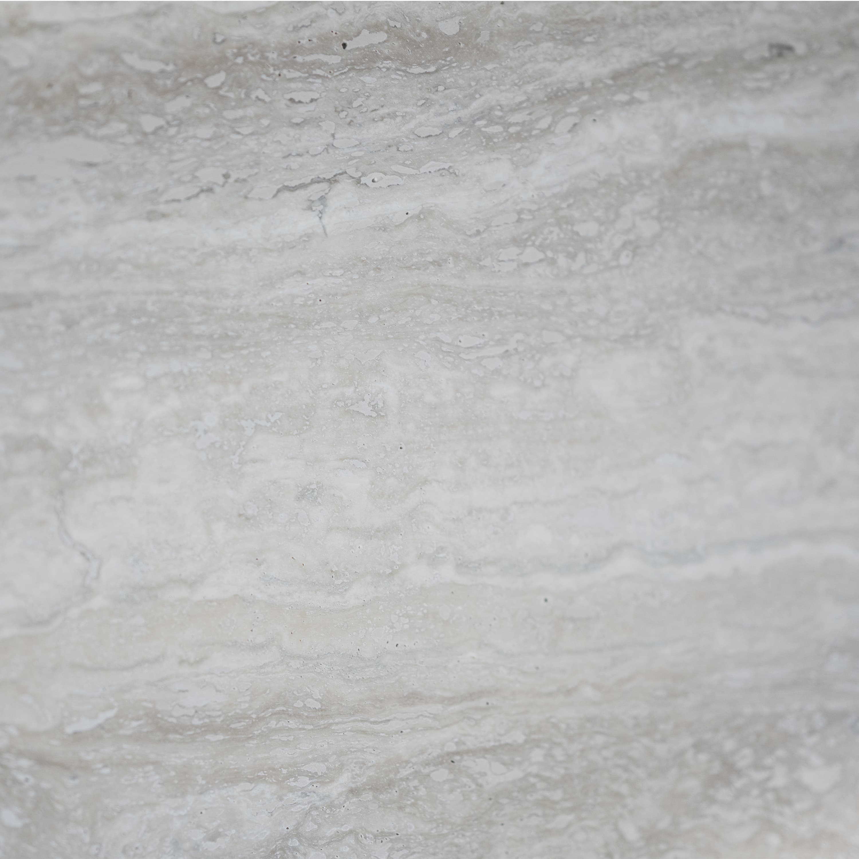 Taransay Soffbord Beige Travertin/Vitpigmenterad Ek Ø90