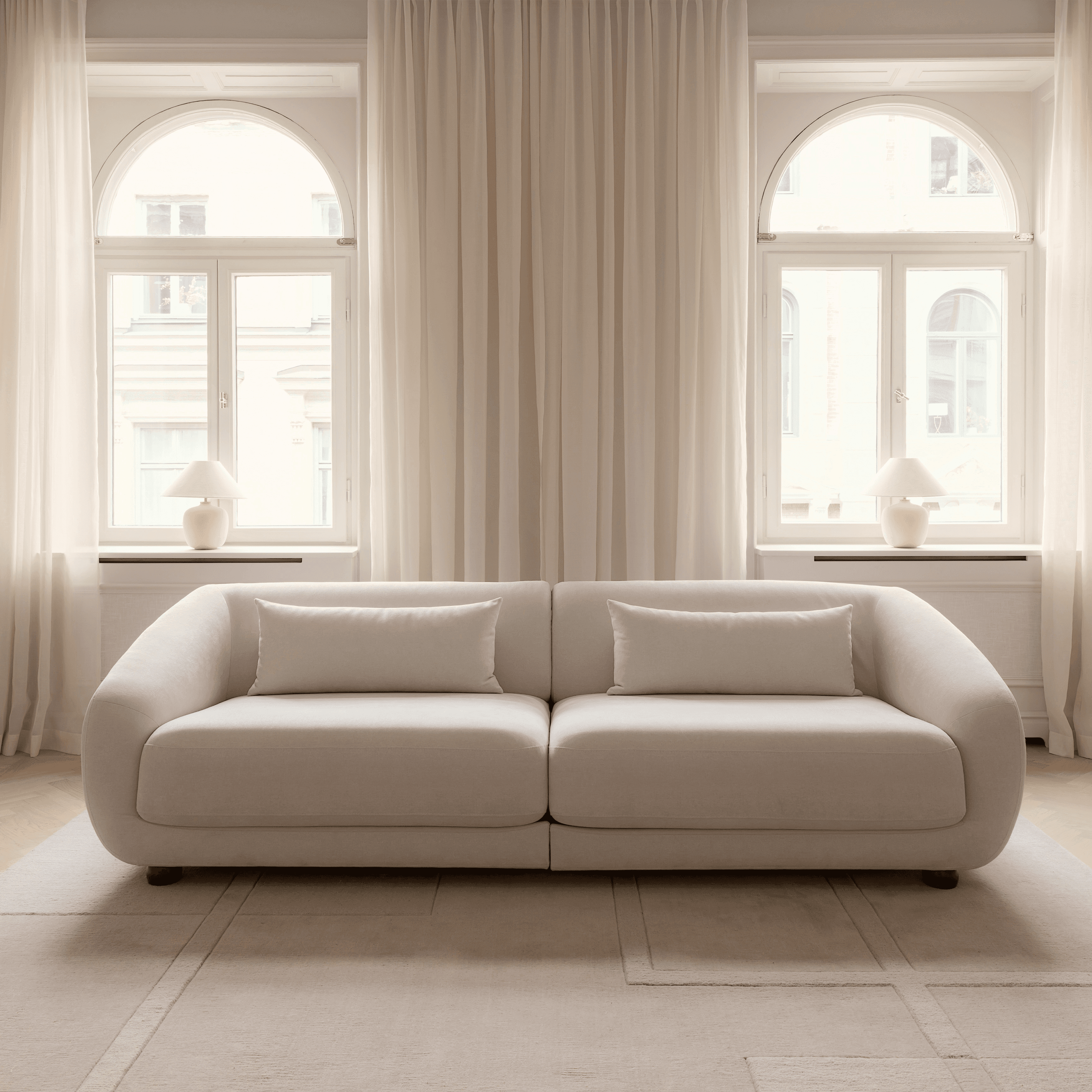 Alba 3-istuttava Sohva Beige 258cm
