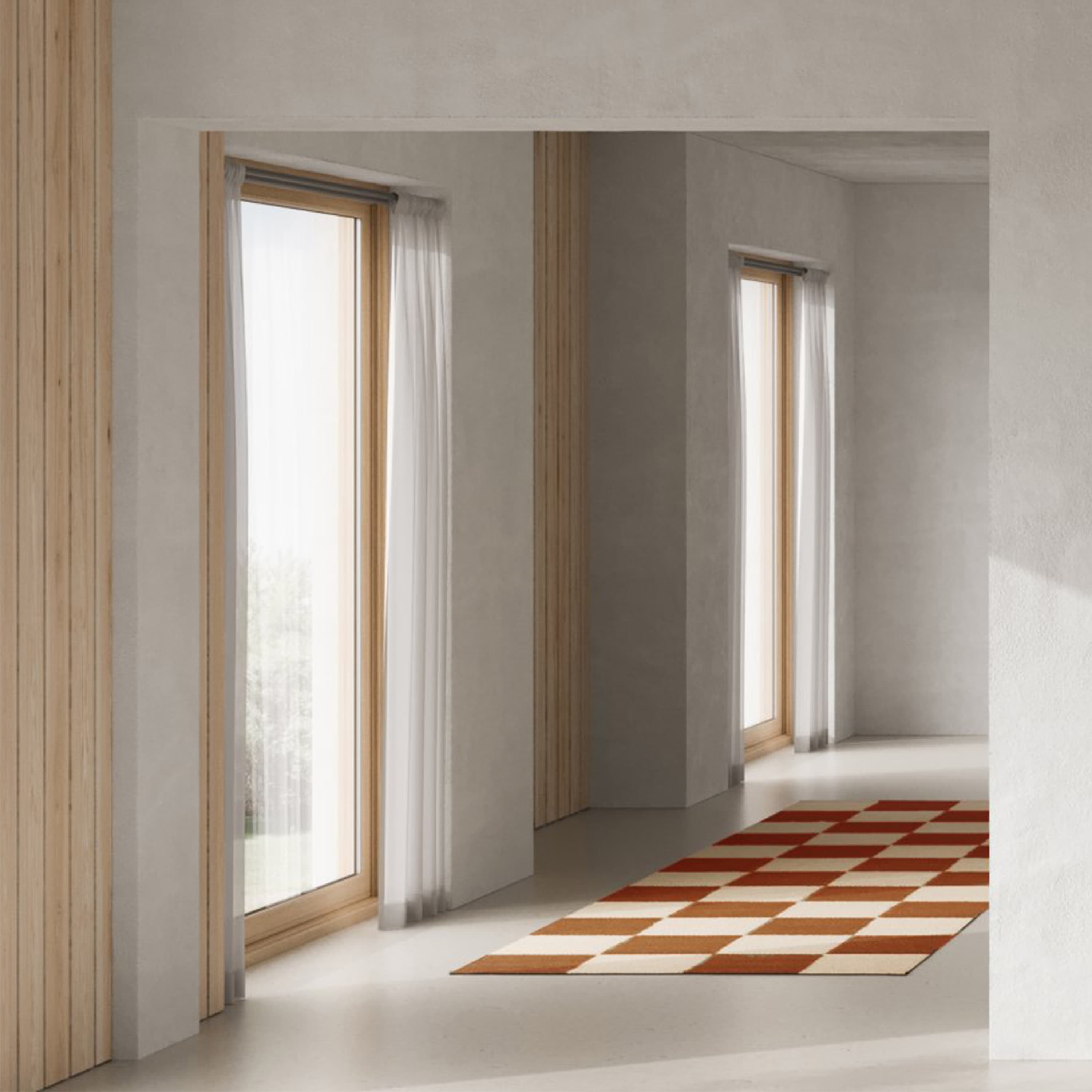 Square Käytävämatto Terrakotta/Luonnonväri 80x240