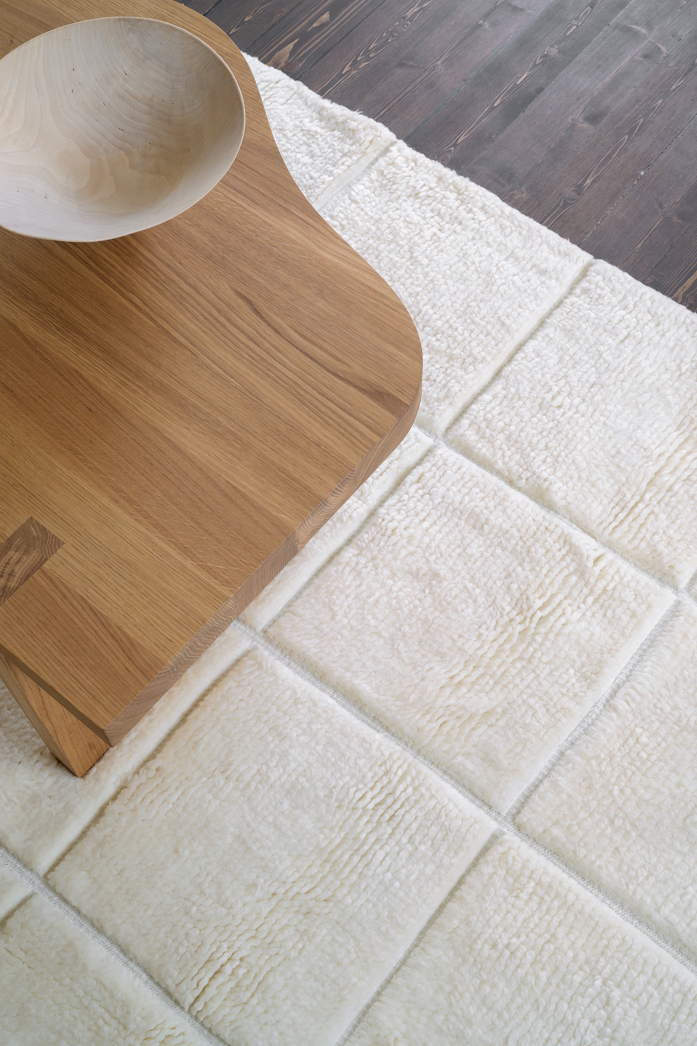 Piet Checked villamatto bone white 180x270