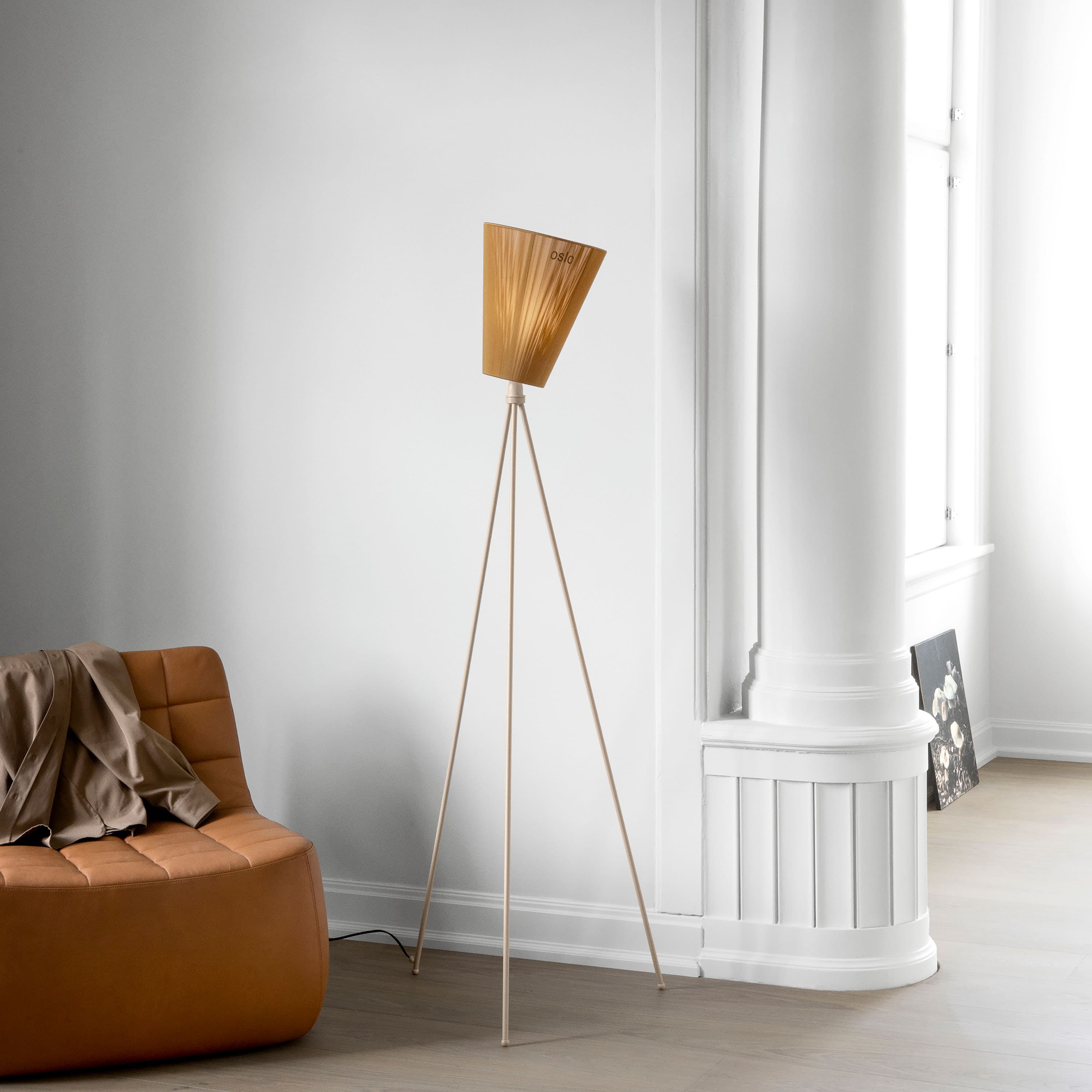 Oslo Wood Lattiavalaisin Varjostin Beige