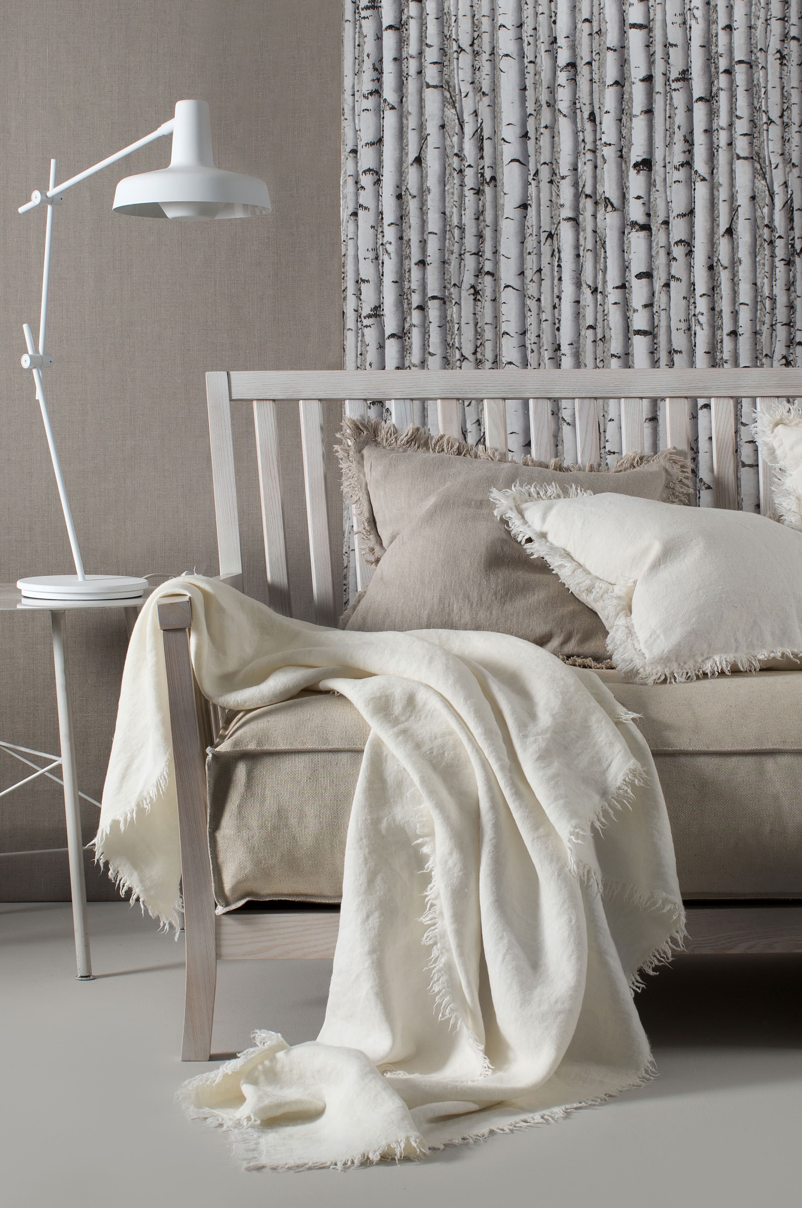 Merlin torkkupeitto pellava offwhite
