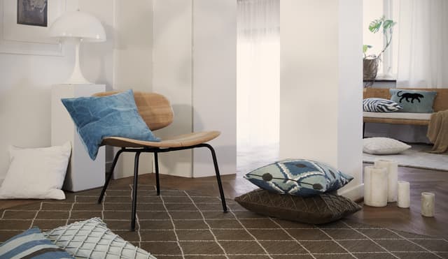 Nandi Tyynynpäällinen Sametti Taivaansininen 50x50