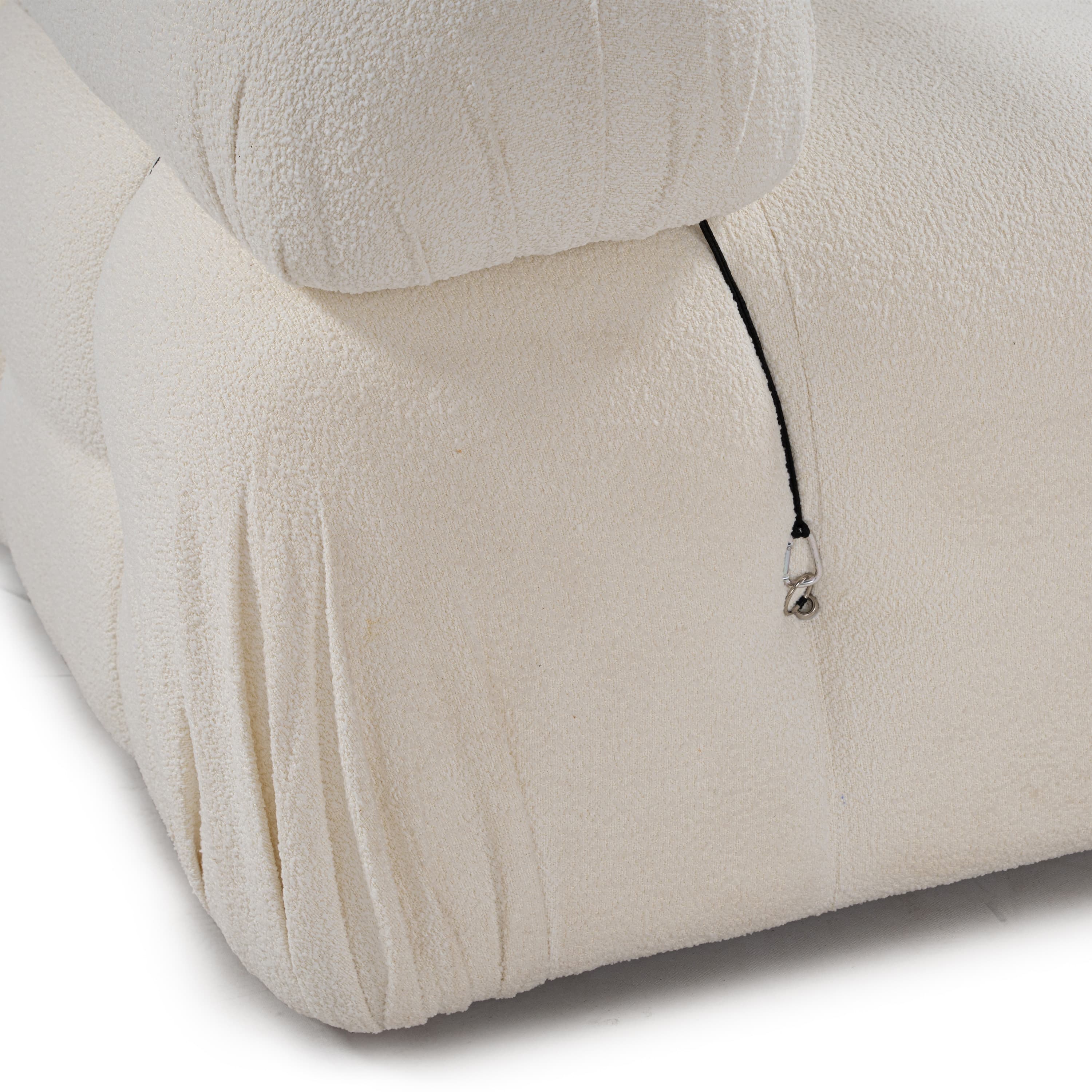 Blanca 3-istuttava Divaanisohva White Bouclé