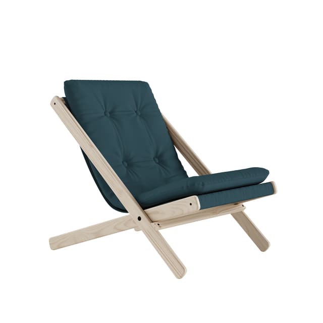 Boogie lepotuoli natur/petrol blue