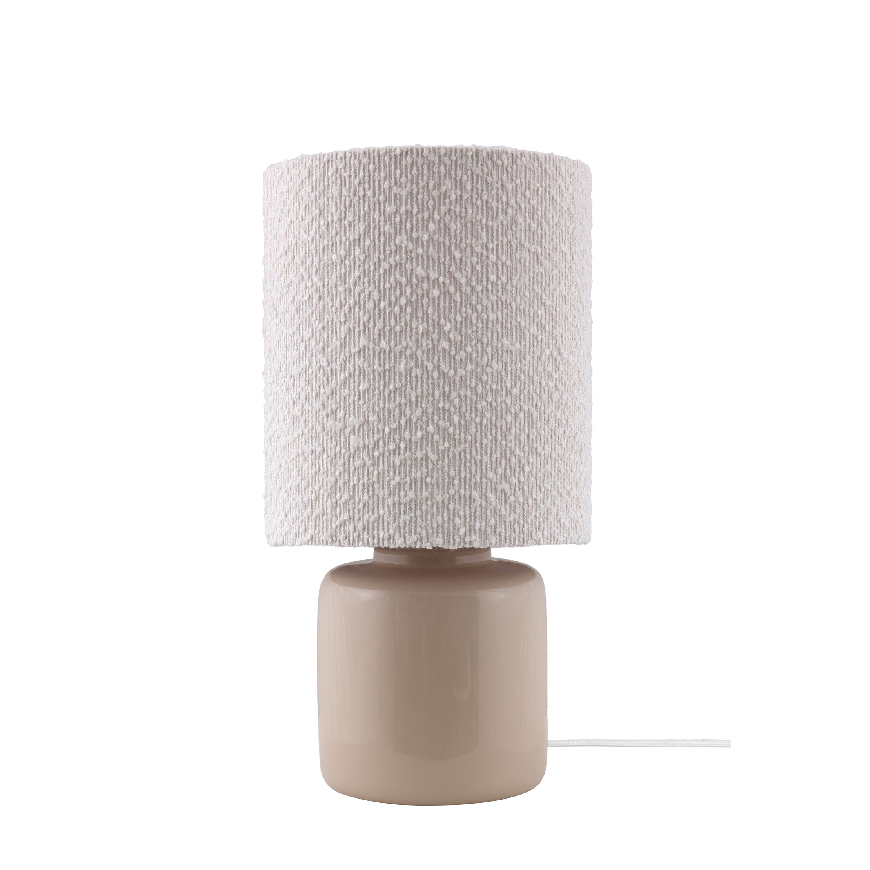 Florian Pöytävalaisin Valkoinen bouclé/Beige 39cm