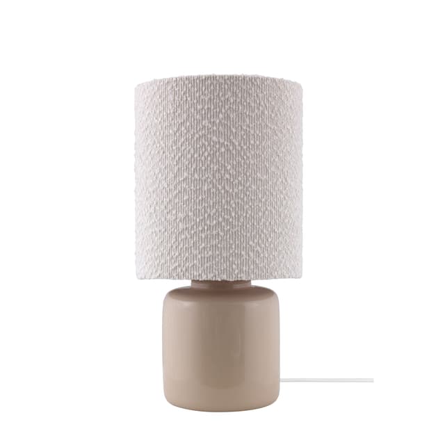 Florian Pöytävalaisin Valkoinen bouclé/Beige 39cm
