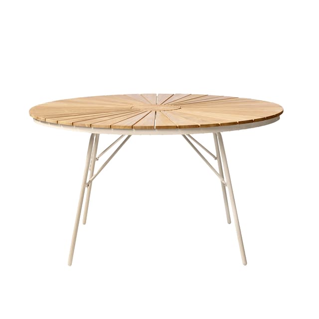 Ellen Ruokapöytä Sandy Grey/Teak Ø130