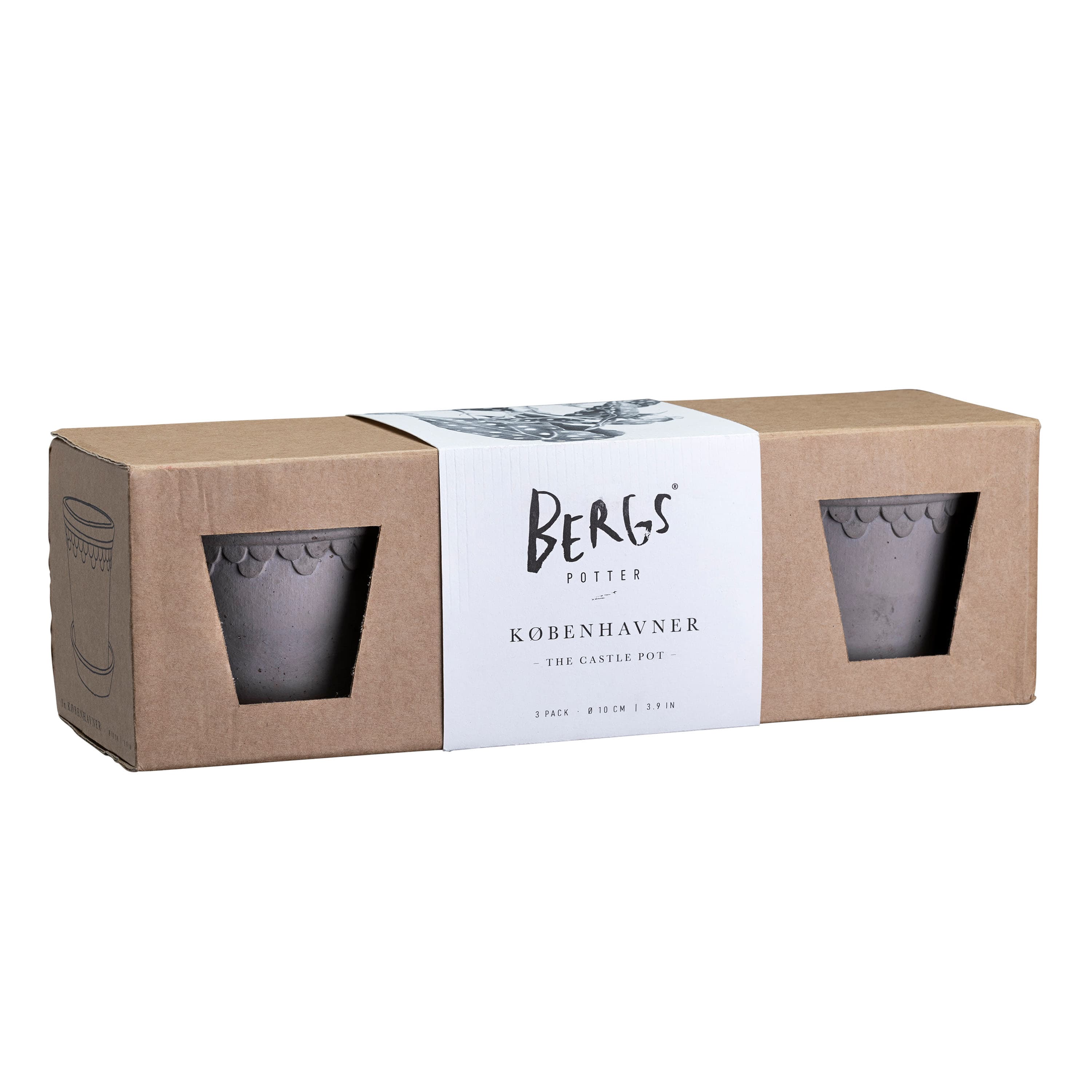Københavner Ruukku Raaka Harmaa Terrakotta 3-pack Ø10