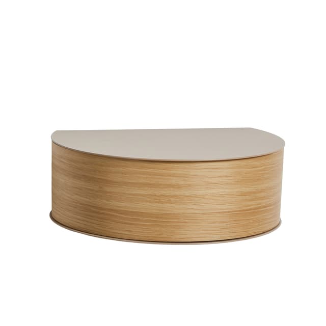 Wallie seinähylly tammi/harmaanbeige
