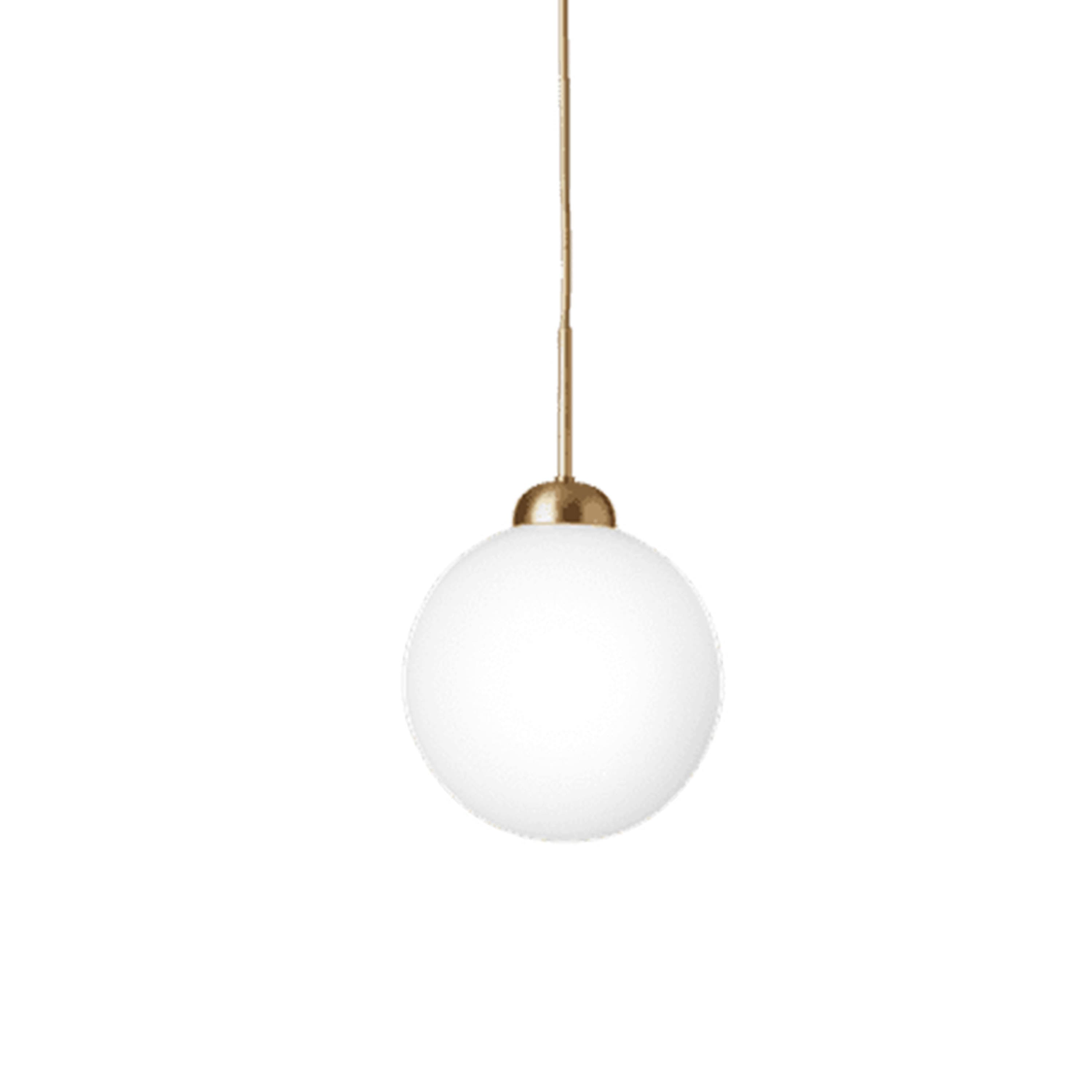 Apiales 1 kattovalaisin Brushed Brass/Opal Large