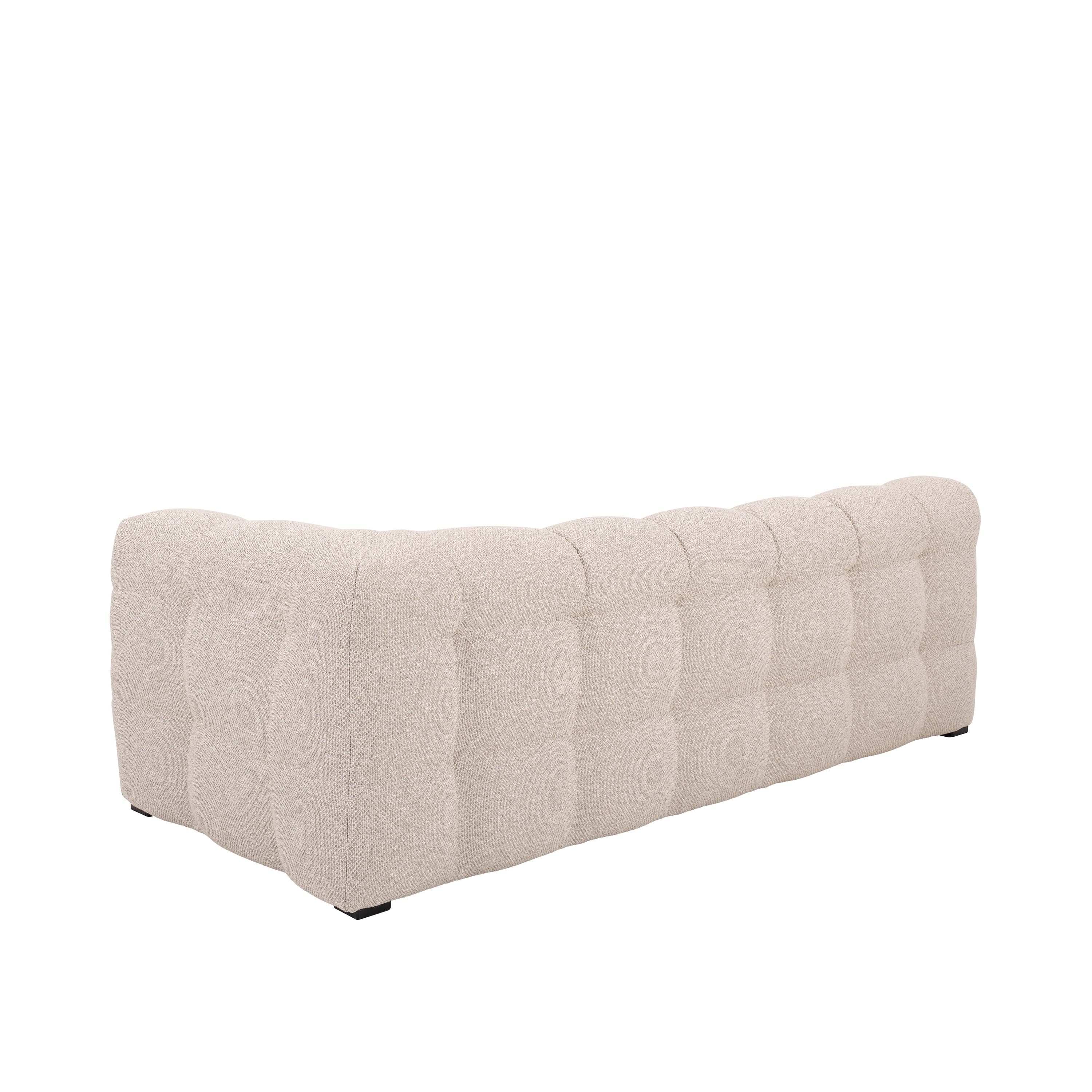 Billie 3-istuttava Sivumoduuli Oikea Käsinoja Beige Bouclé 202cm