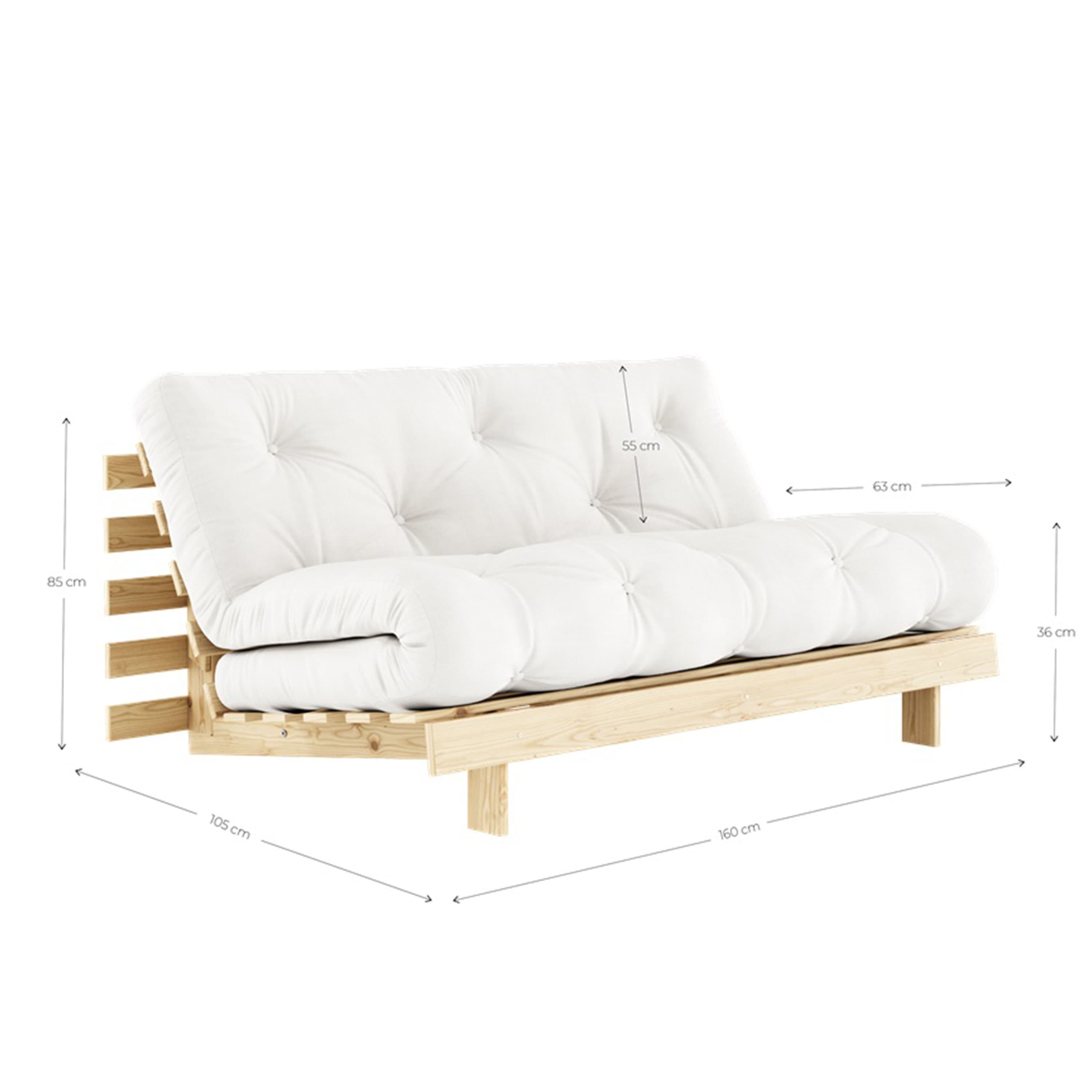Roots Vuodesohva Ruskea/Beige 160cm