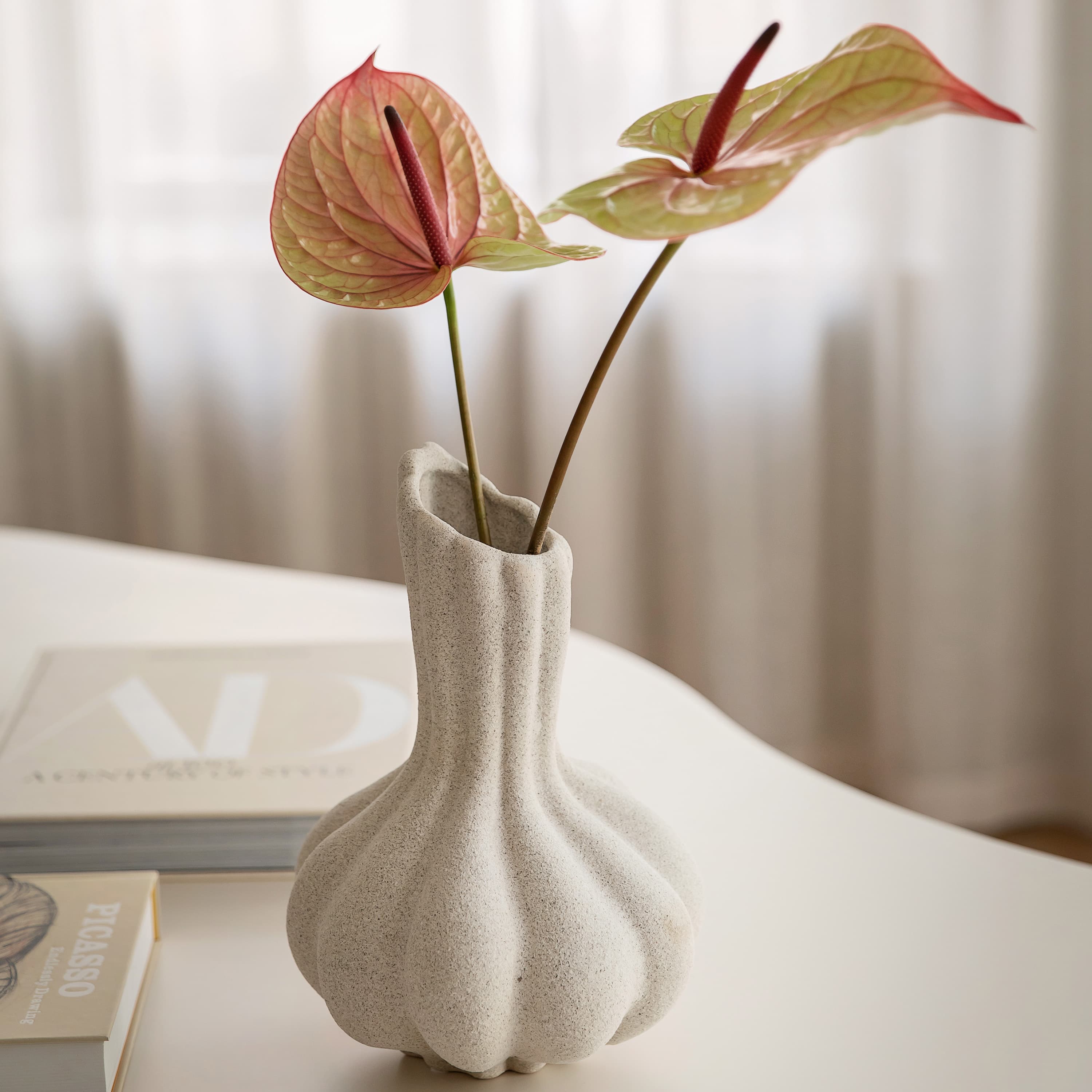 Dahlia Maljakko White Melange 30cm