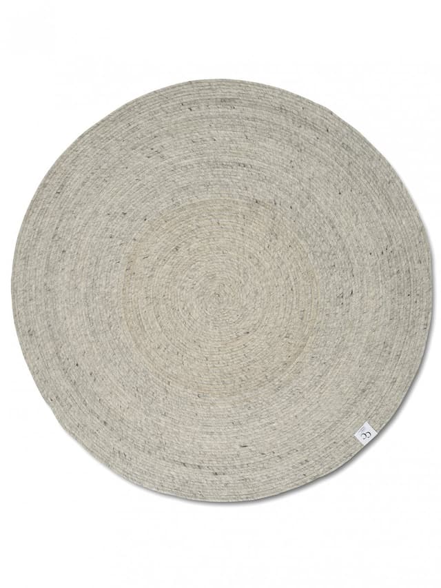 Merino Pyöreä villamatto Concrete Ø160