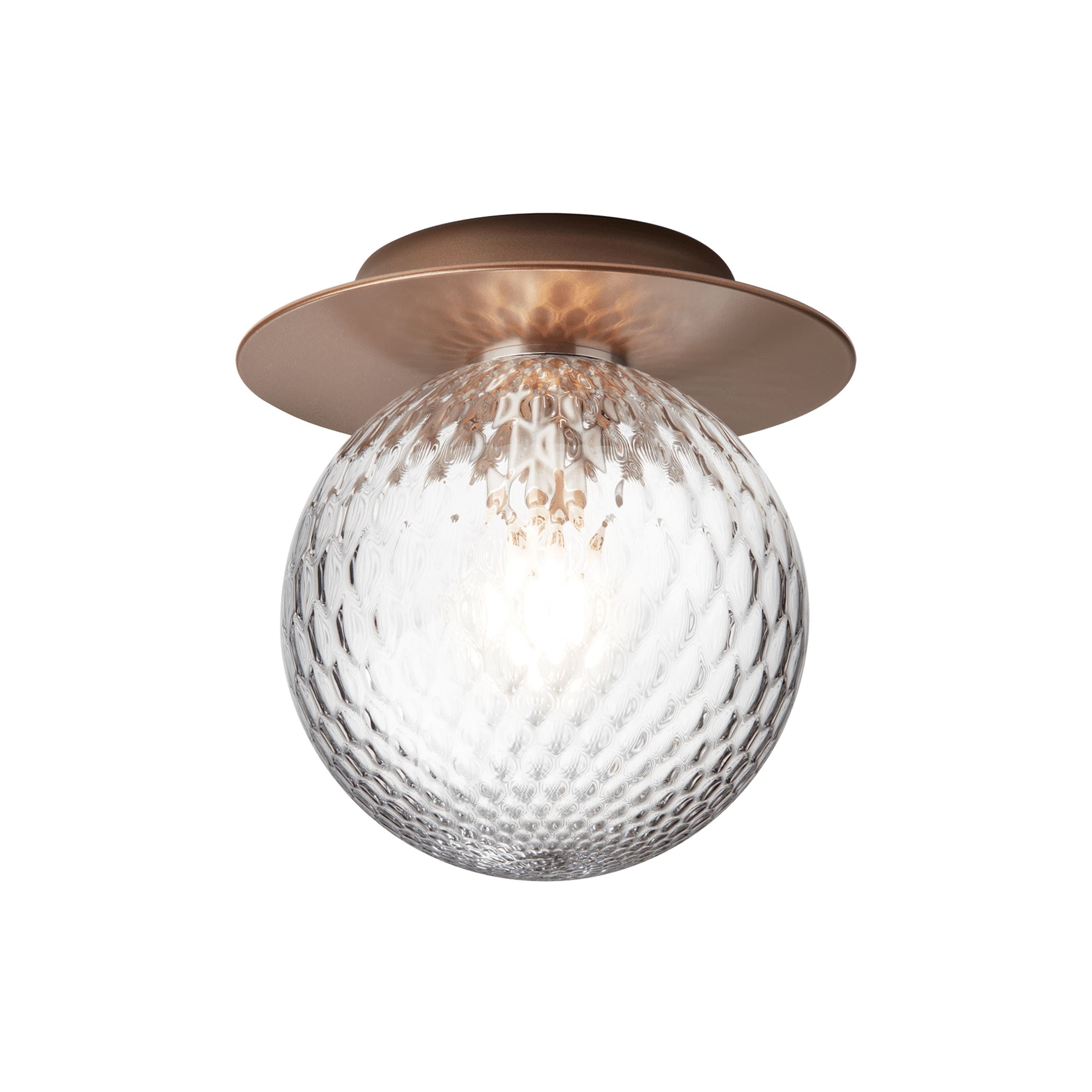 Liila 1 seinä-/kattovalaisin Dark Bronze/Optic Clear Medium