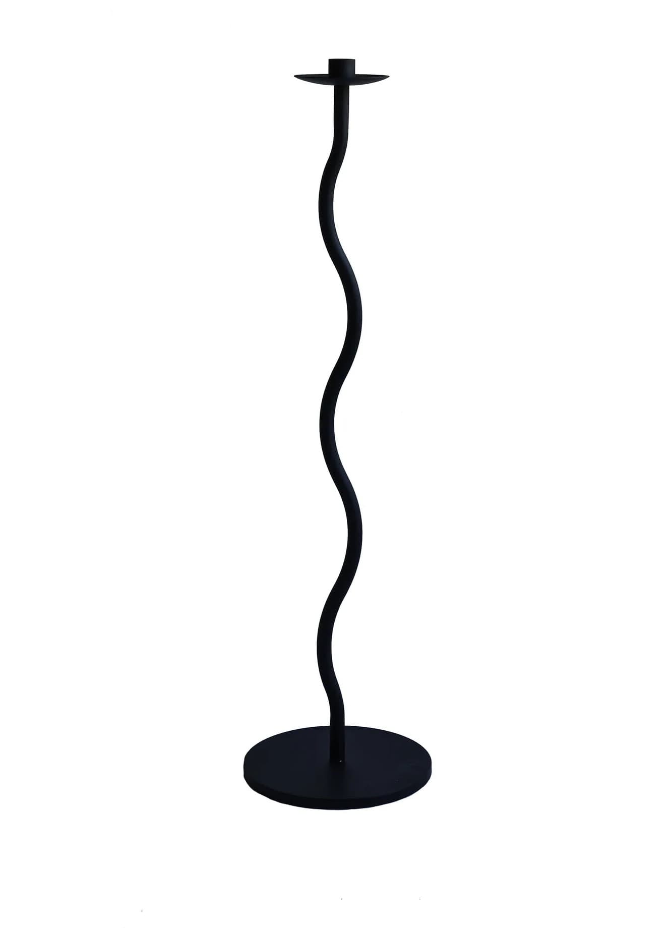 Curved Lattia Kynttilänjalka Black 75cm