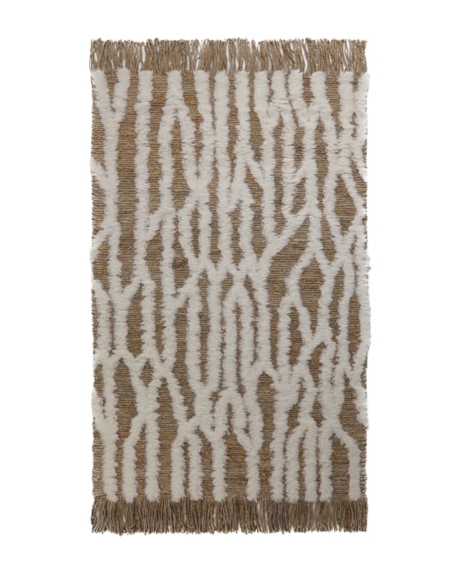 Wahl Jute/Villamatto Ruskea/Valkoinen 200x300