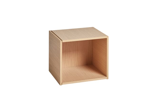 Bricks Cube seinähylly white oak 36x36