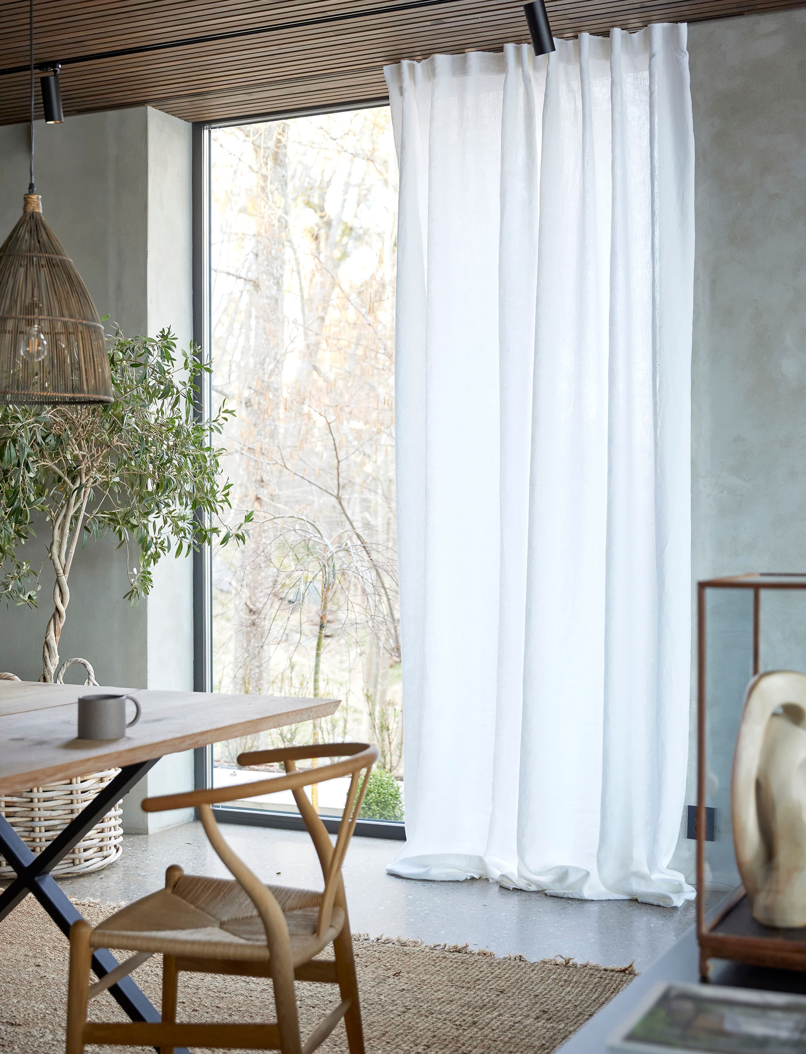 Sunshine Verho Pellava White 140x250