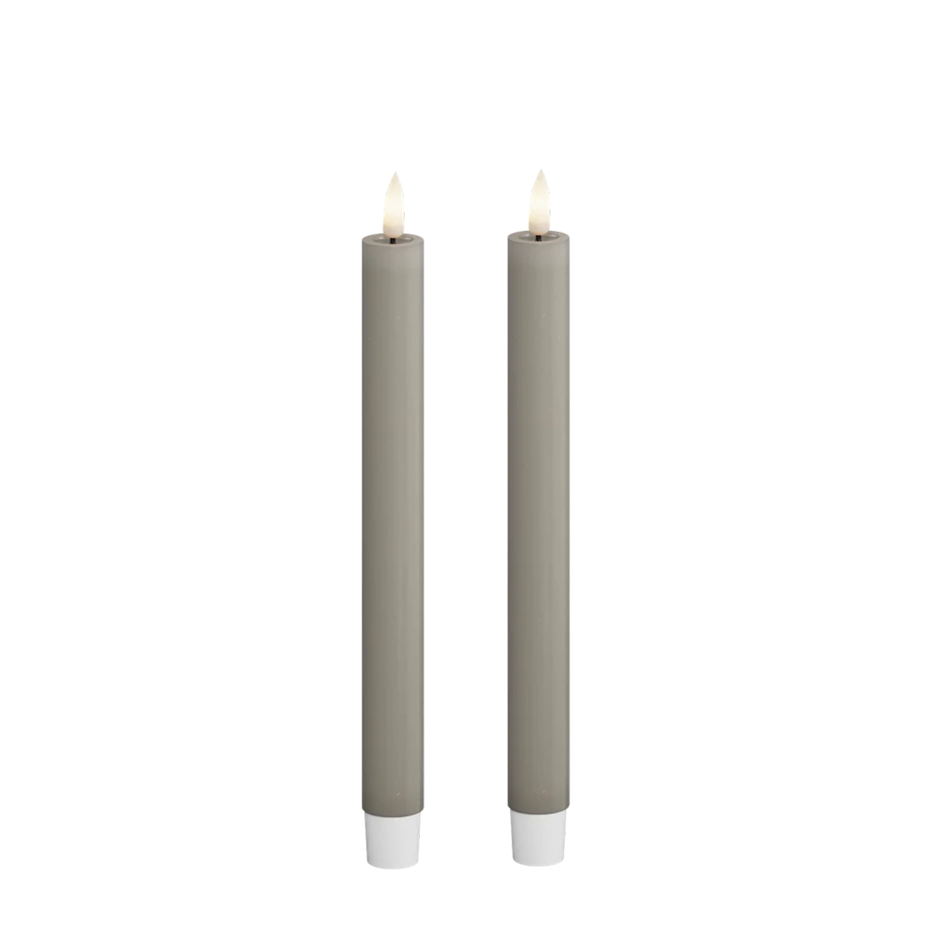 LED Kruunukynttilä Hiekka 24cm 2 kpl setti